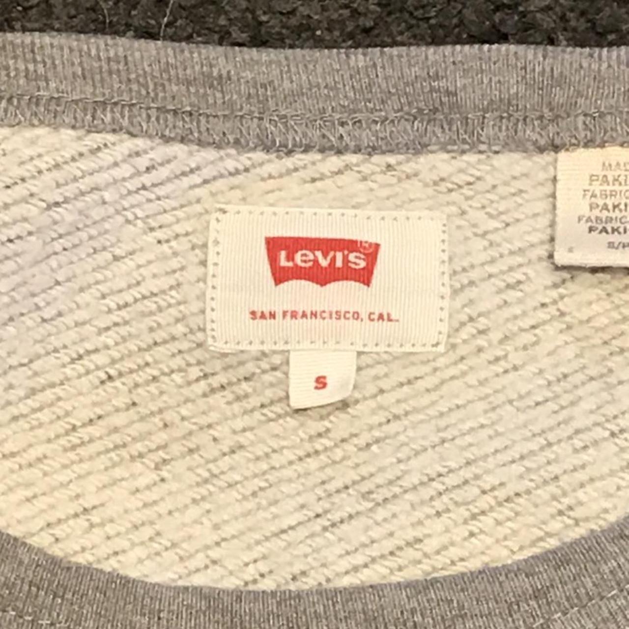 Levi’s box logo grey jumper Worn once Small but... - Depop