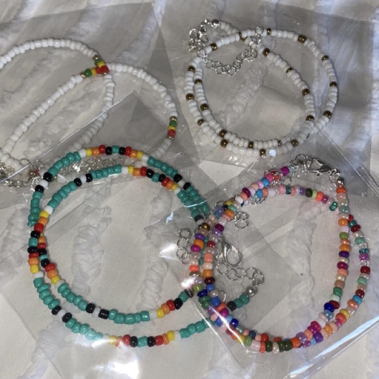 pack of 4 bead chokers, still in packages + never... - Depop