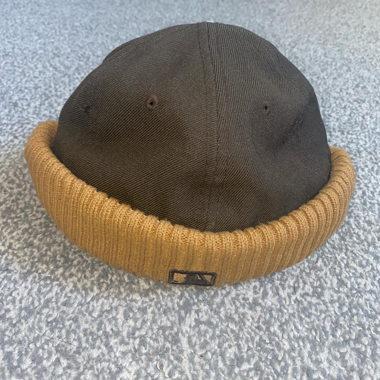 New era NY Yankees vintage brown beanie fitted... - Depop