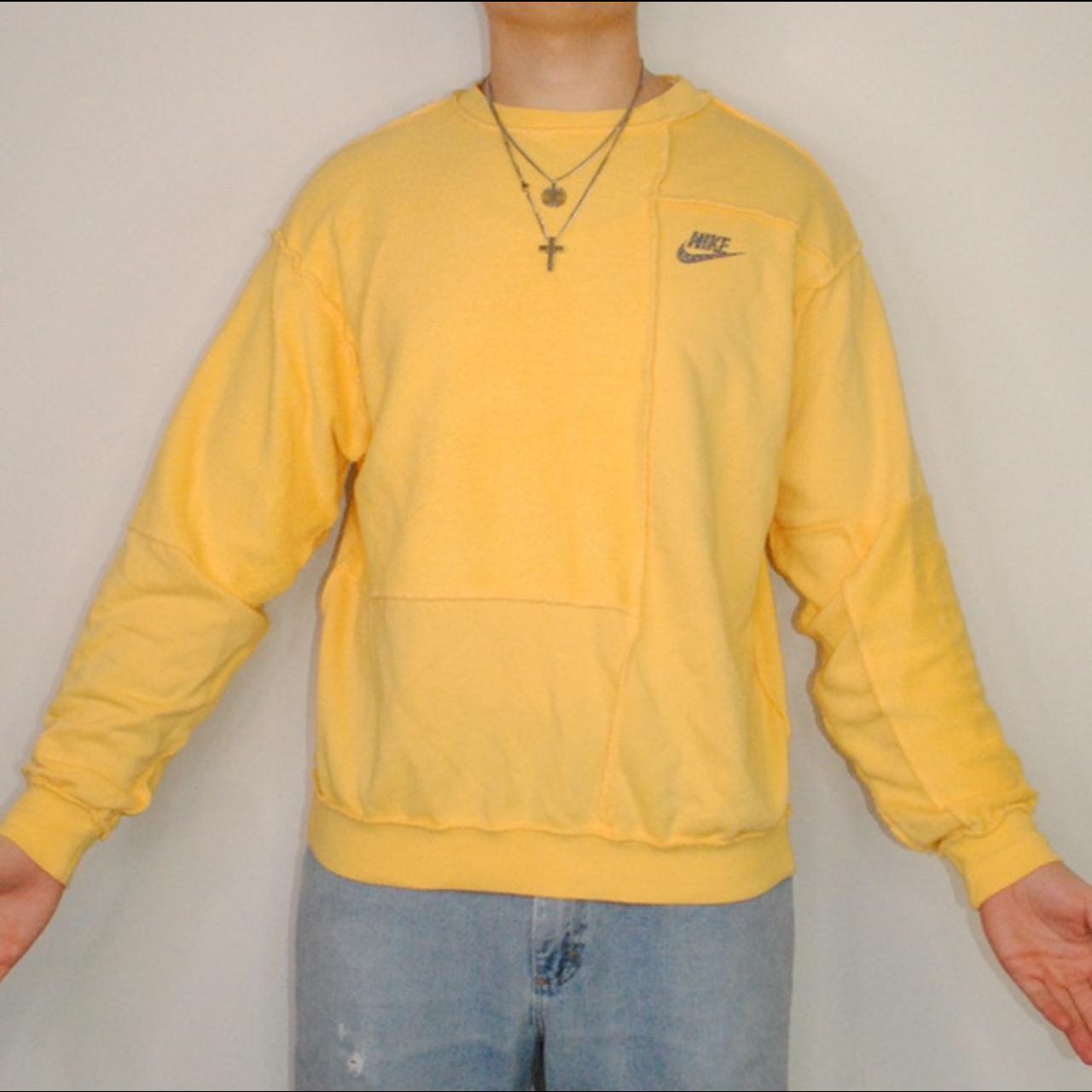 Vintage yellow discount nike crewneck sweatshirt