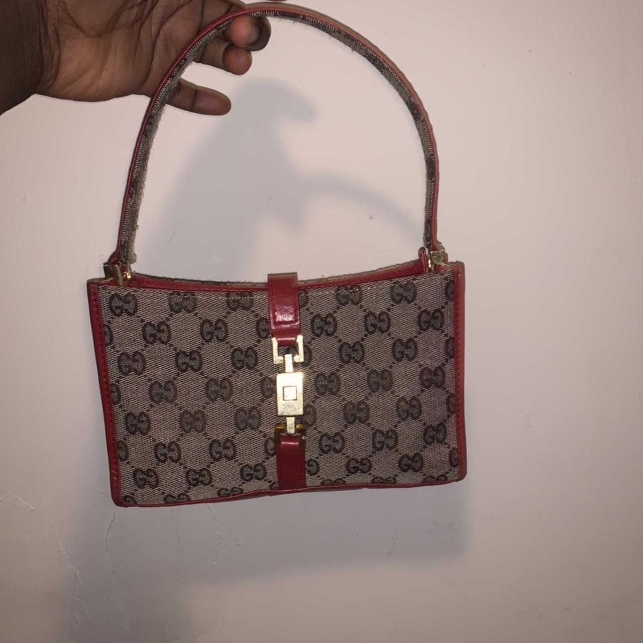 Authentic vintage Gucci Jackie hobo bag in monogram - Depop