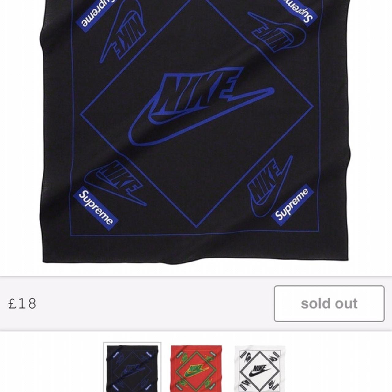 Nike x Supreme Bandana Black Send me offers Sold... - Depop