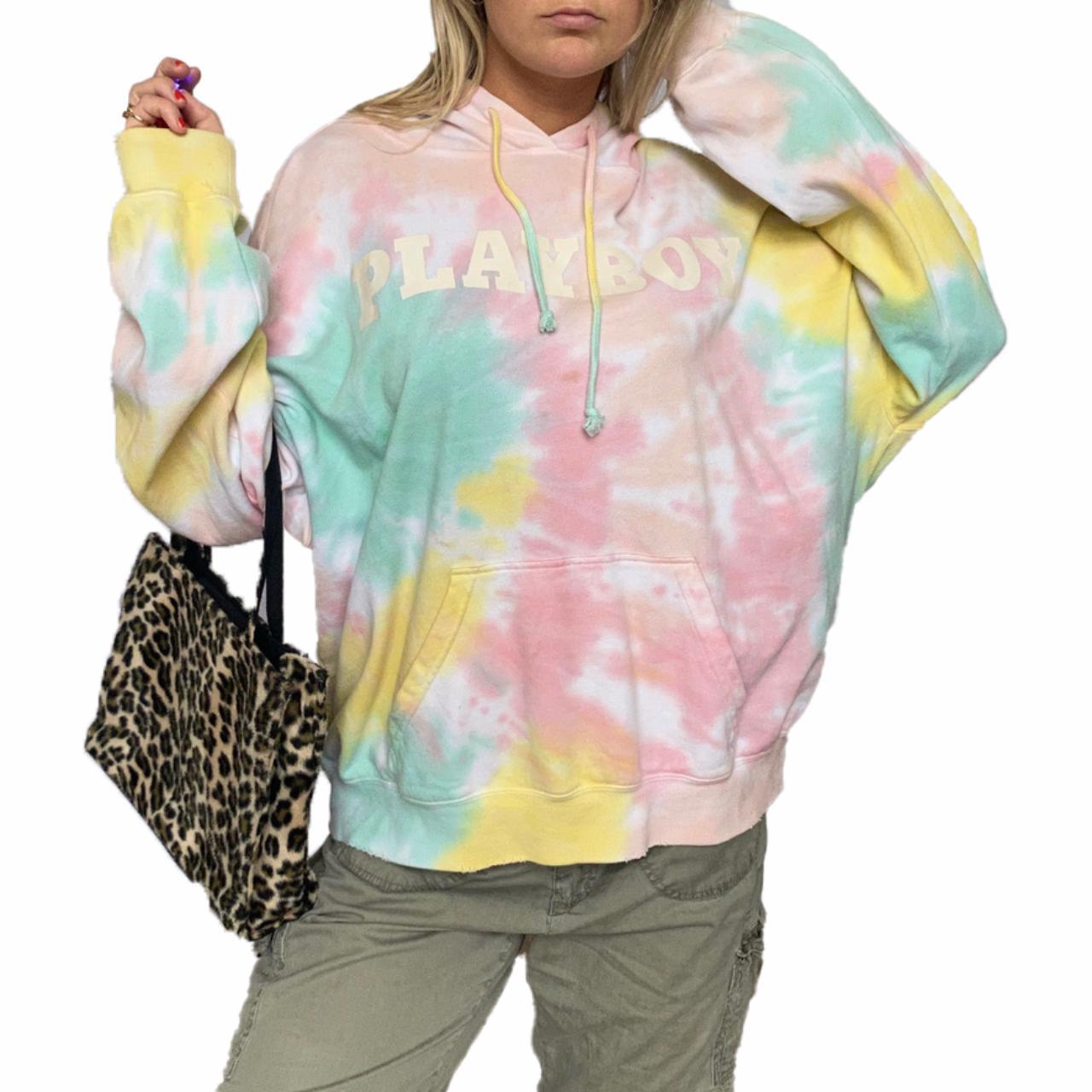 tie dye playboy sweatshirt