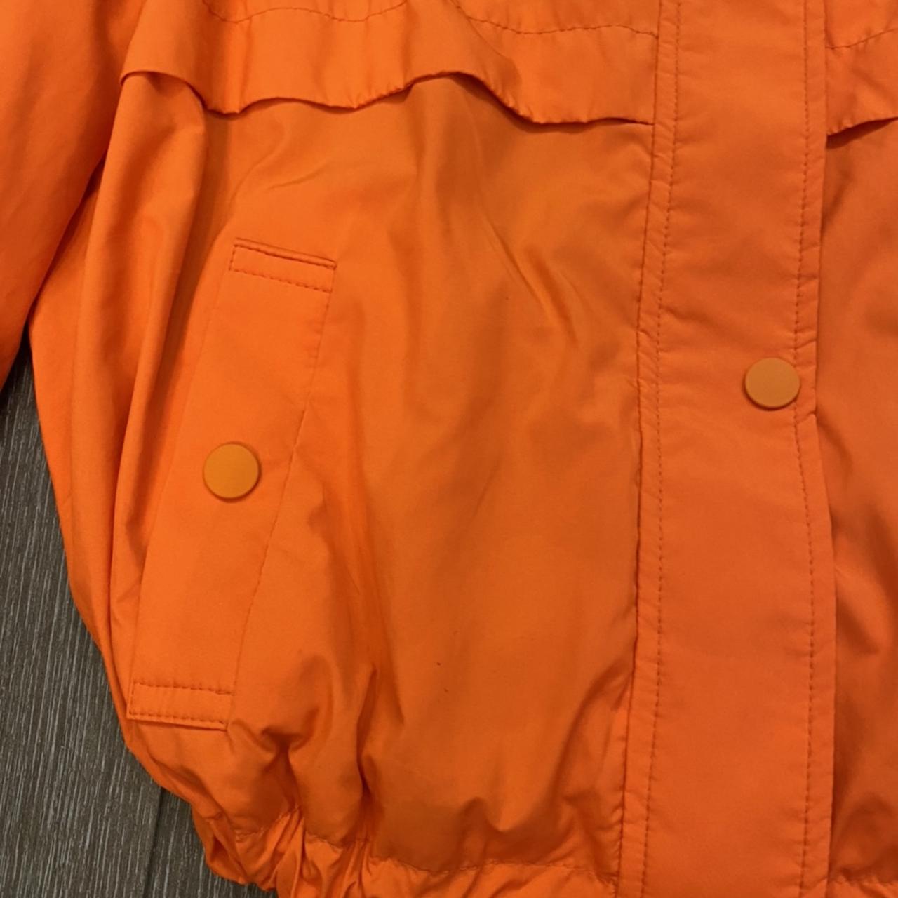 H&M orange waterproof windbreaker jacket size M... - Depop