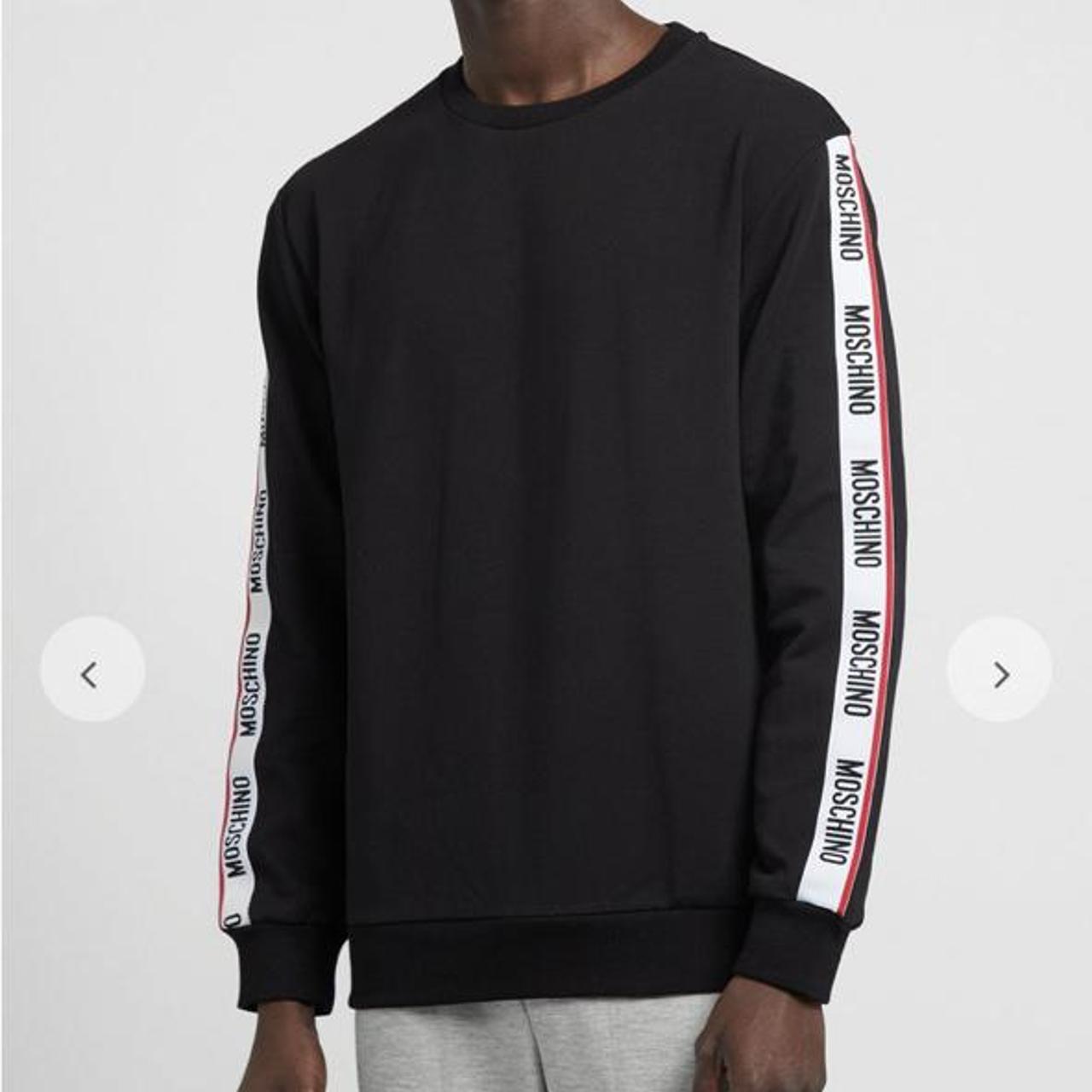 moschino tape crew neck sweatshirt