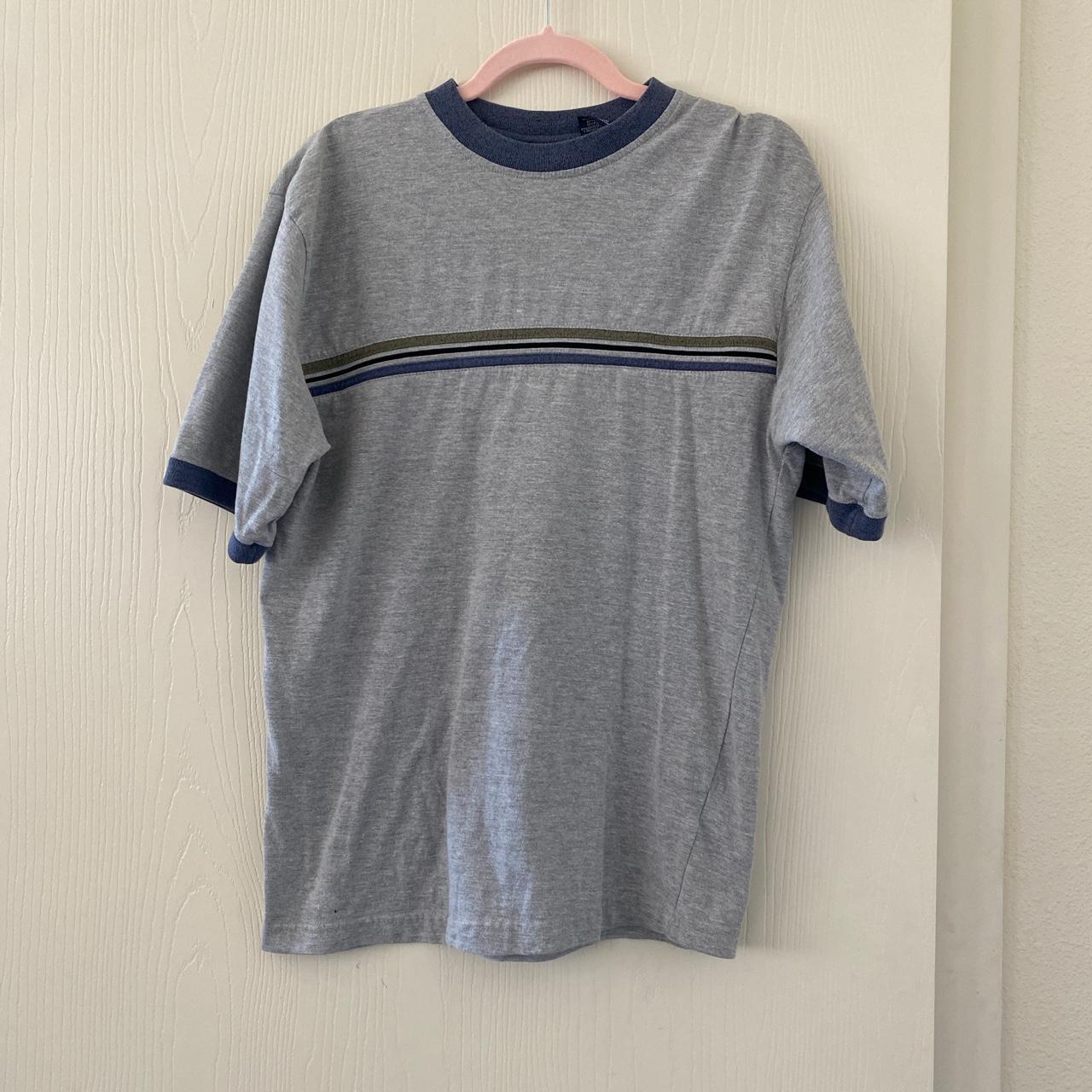 mens vintage small grayish blue tee no... - Depop