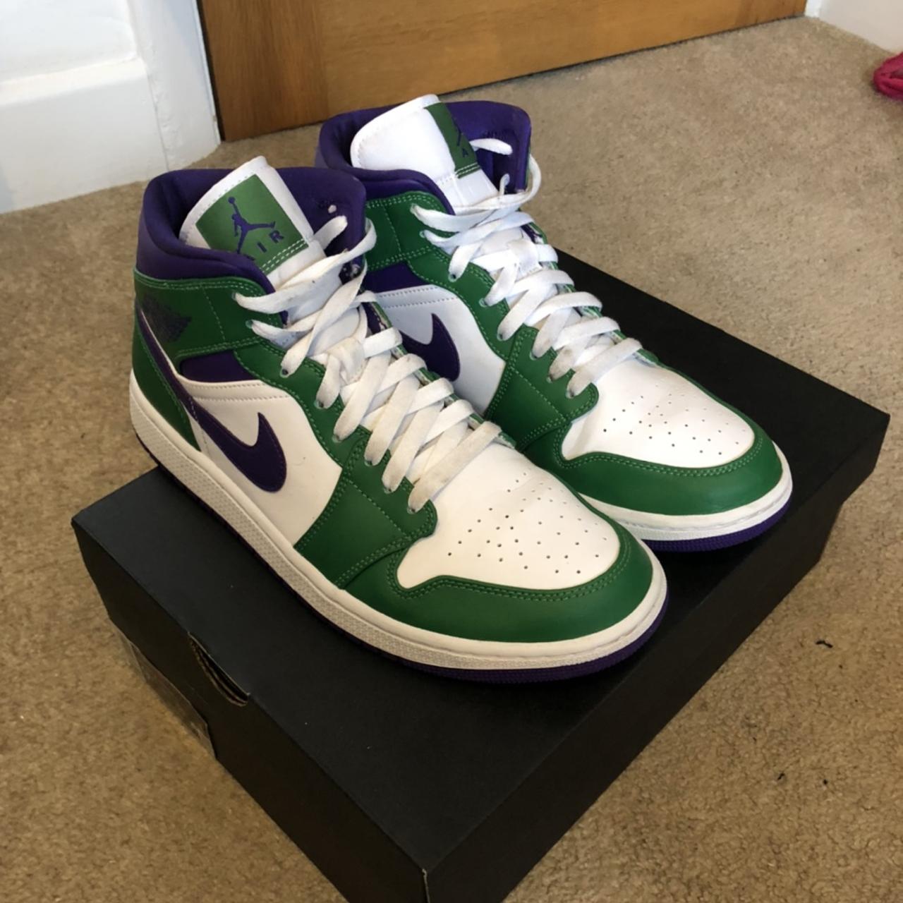 mens purple and white jordans
