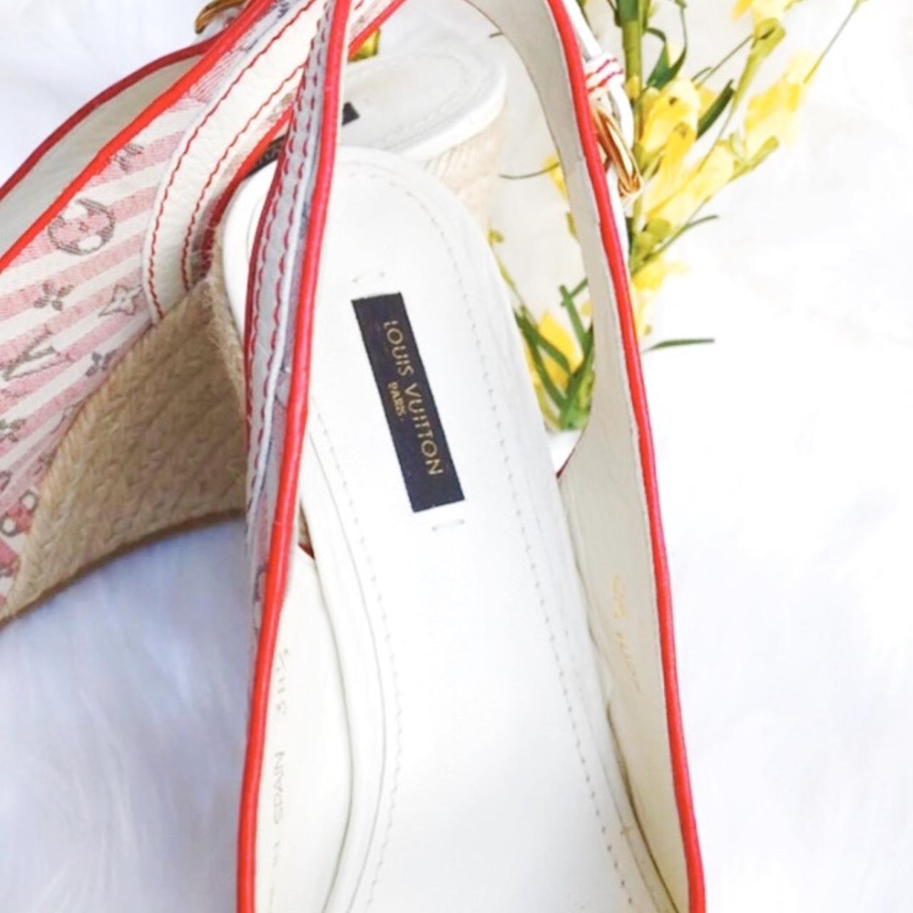 Louis Vuitton denim edition wedge heels - Depop