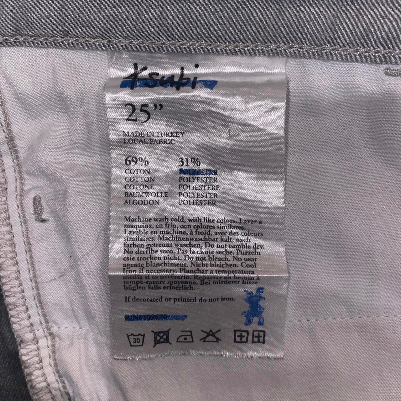 Silver/Grey Ksubi Jeans Skinny fit with zippers at... Depop