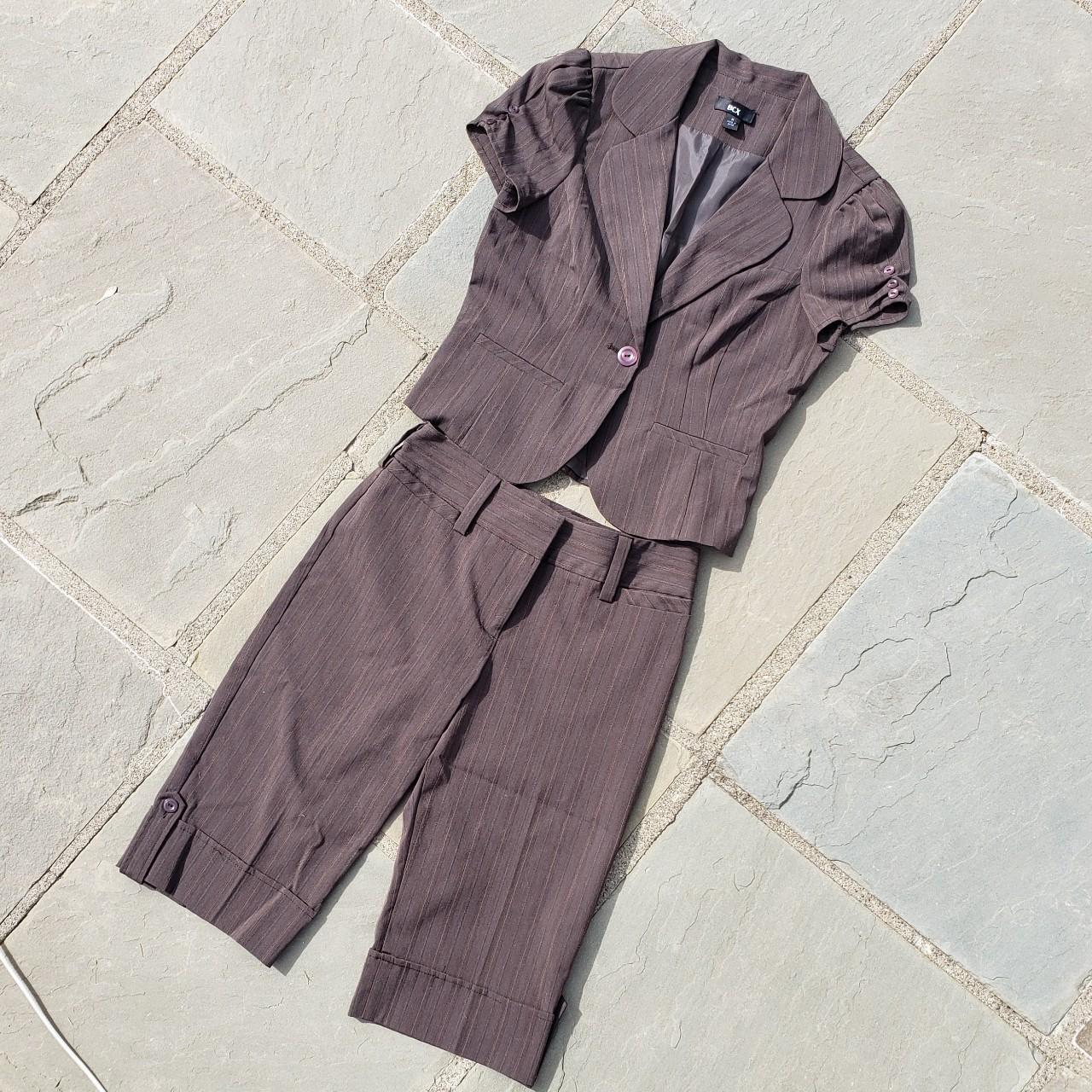 2000S Y2K WOMENS BROWN SUIT SET PERFECT CONDITION... Depop