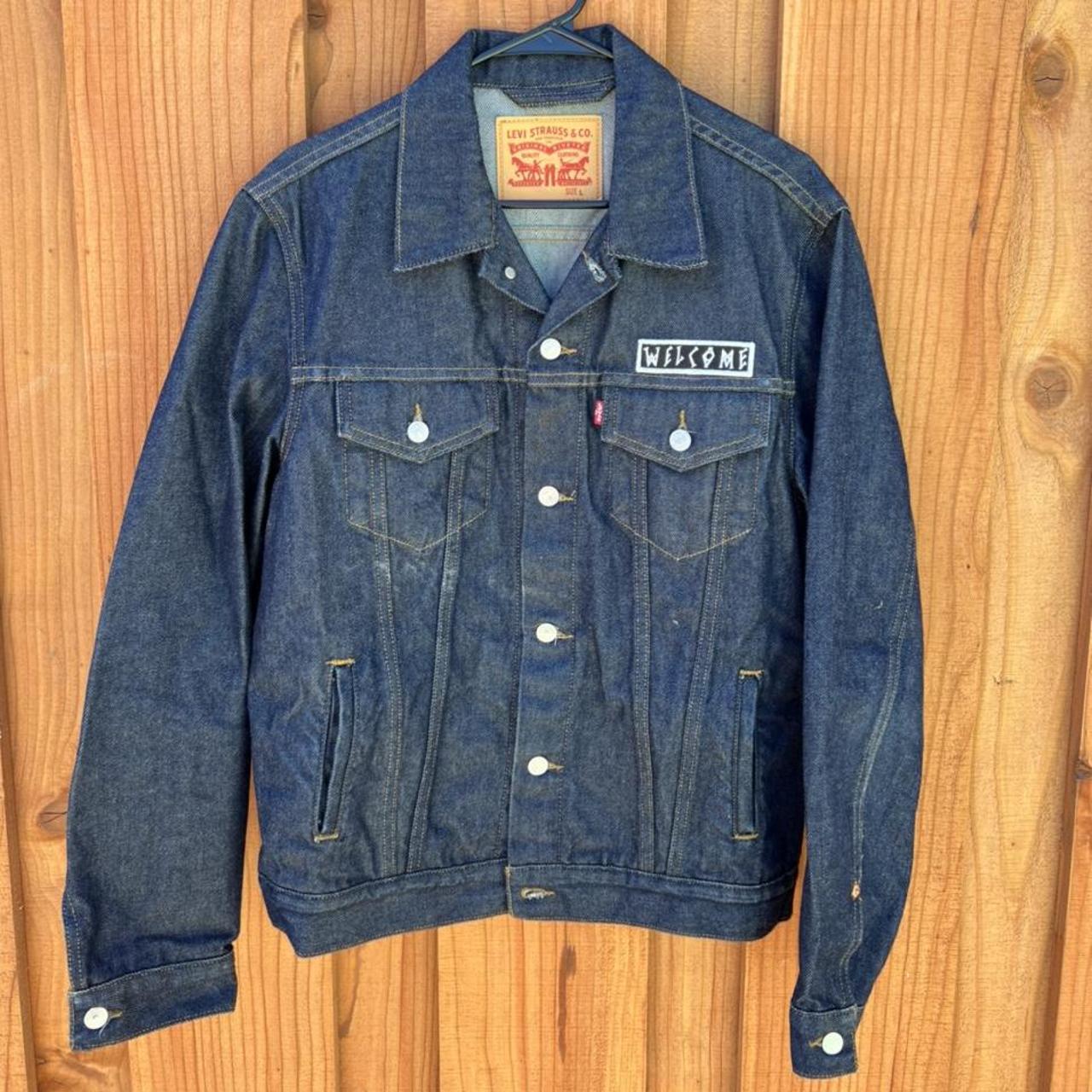 Levi’s trucker jacket rinse, welcome skateboards... - Depop