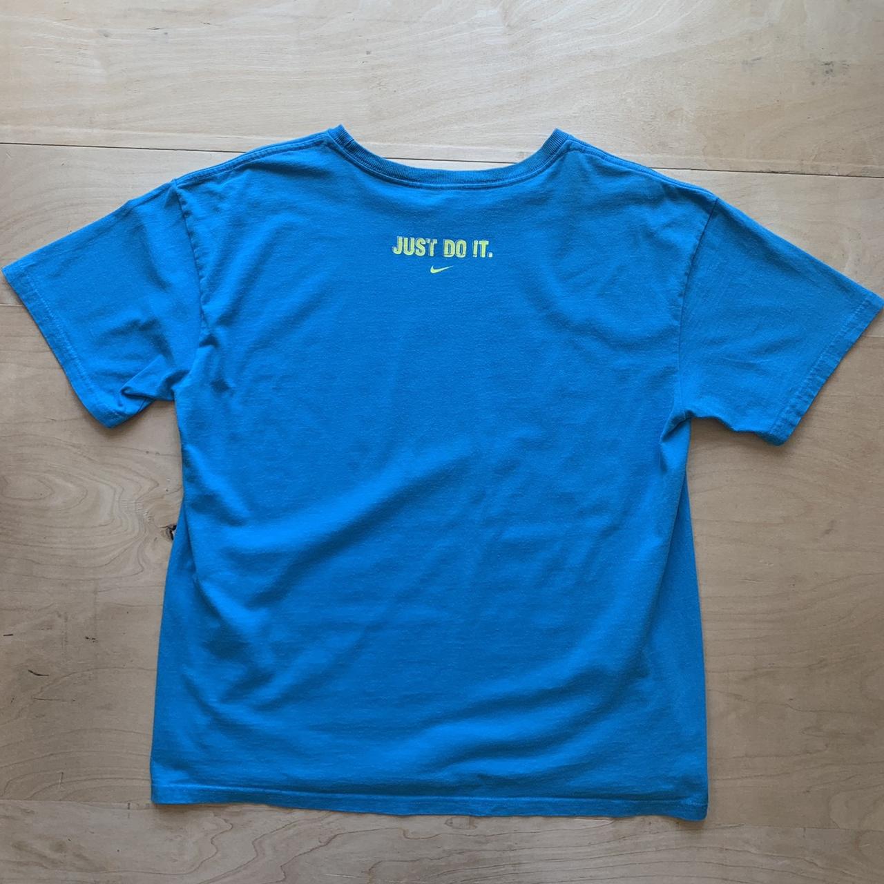 Vintage Nike Cortez Shirt XL Blue Box Logo Running... - Depop