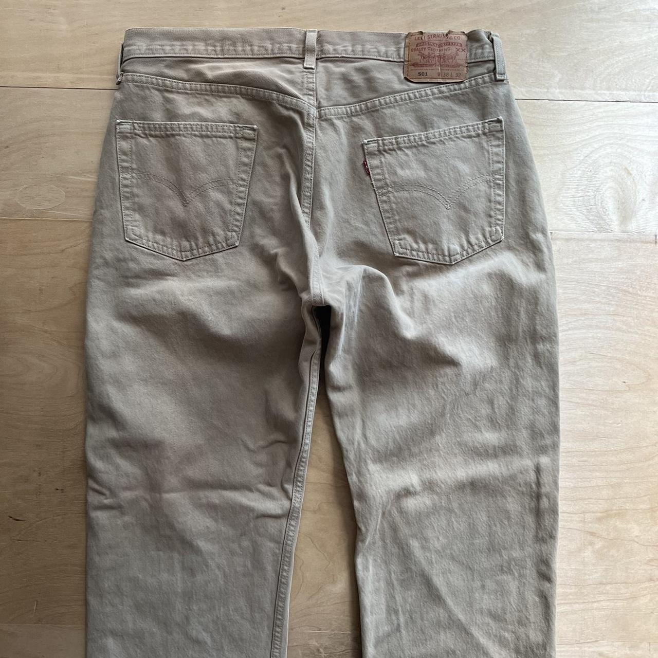 Vintage Levis 501 Jeans 36x32 Brown 90s Denim Made... - Depop