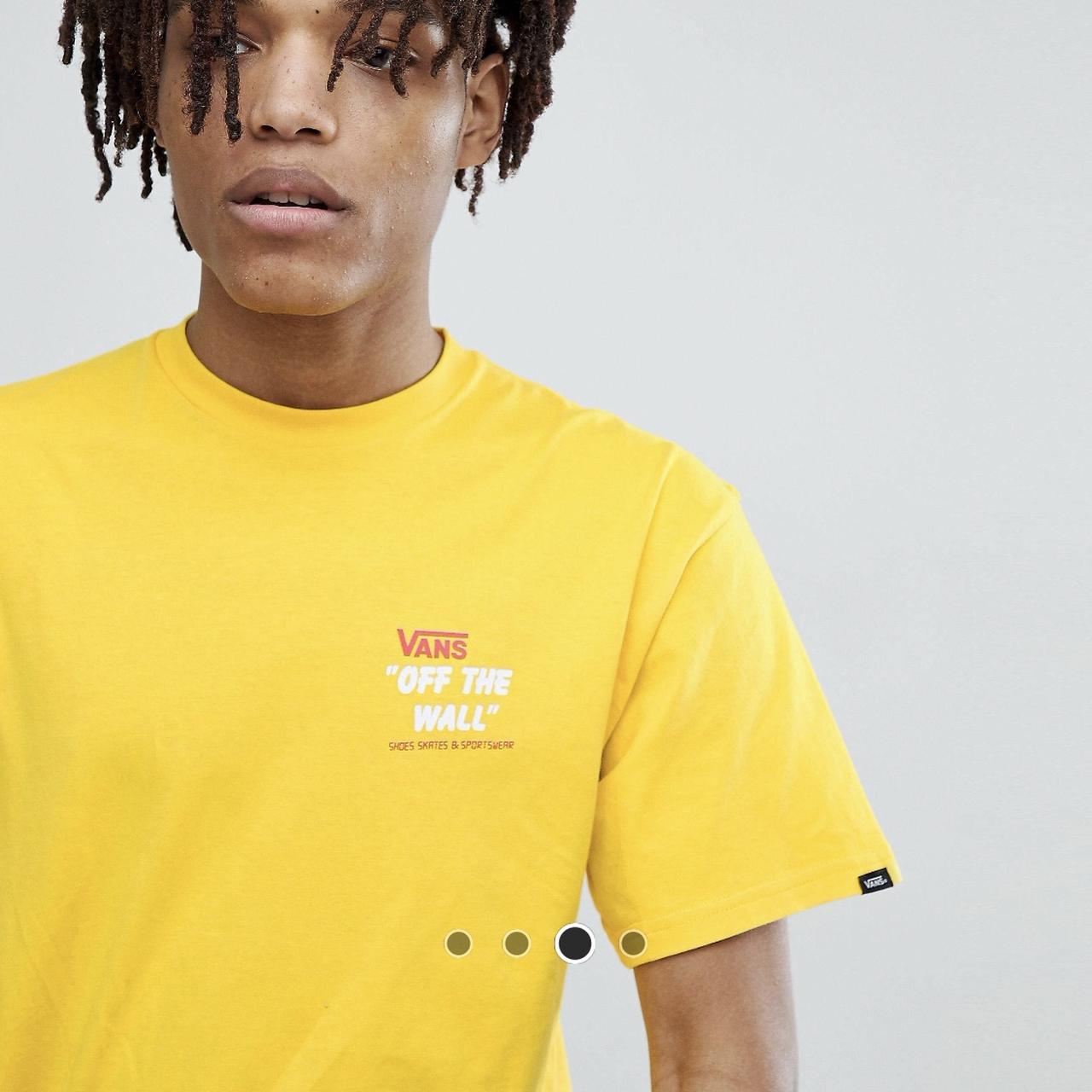 Yellow vans off sales the wall shirt