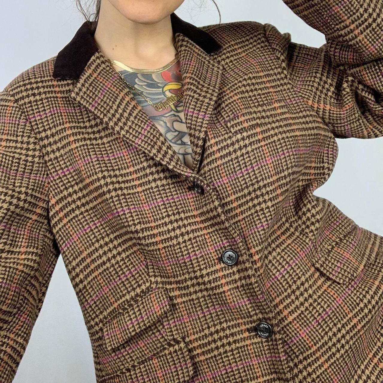 chaps houndstooth blazer