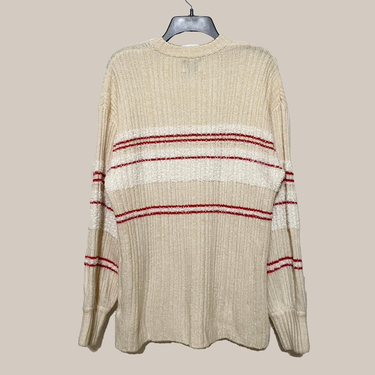 Urban Outfitters striped sweater with cream and red... - Depop