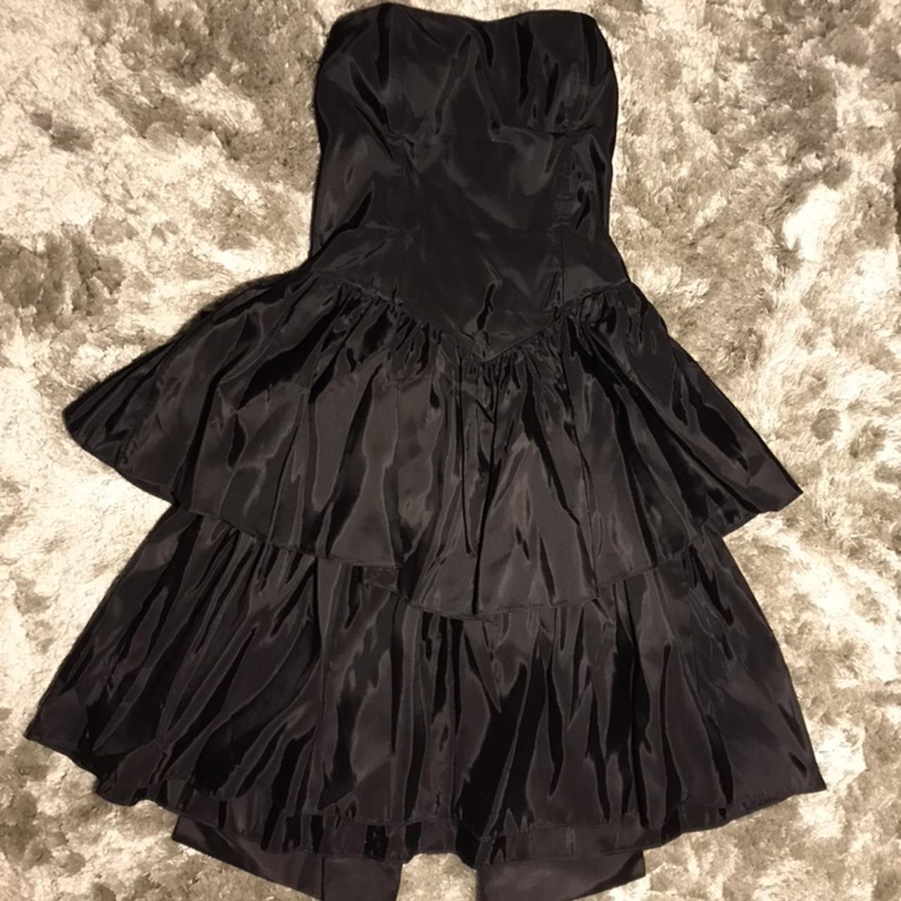 Vintage 80s cocktail dress with big detachable bow... - Depop