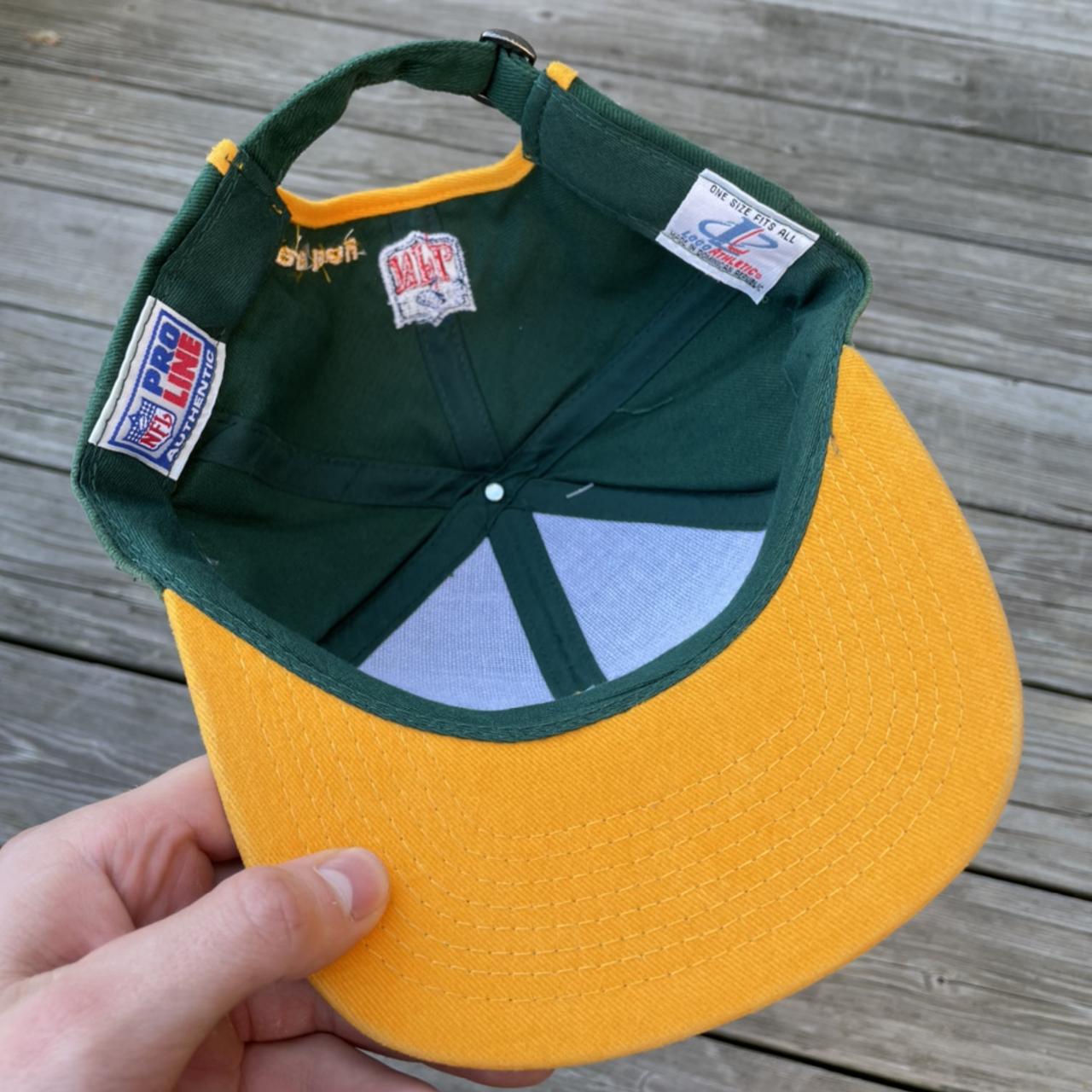 American Vintage Men's Green and Yellow Hat | Depop