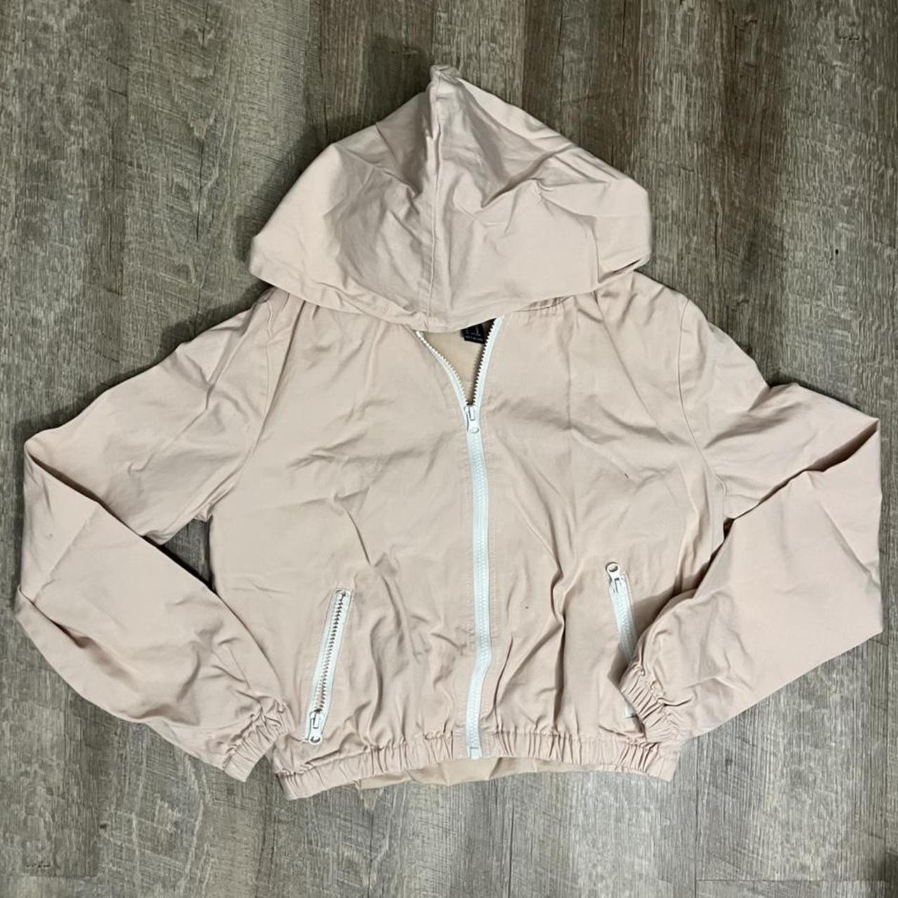 Pale pink zip up jacket - a little more pink in... - Depop