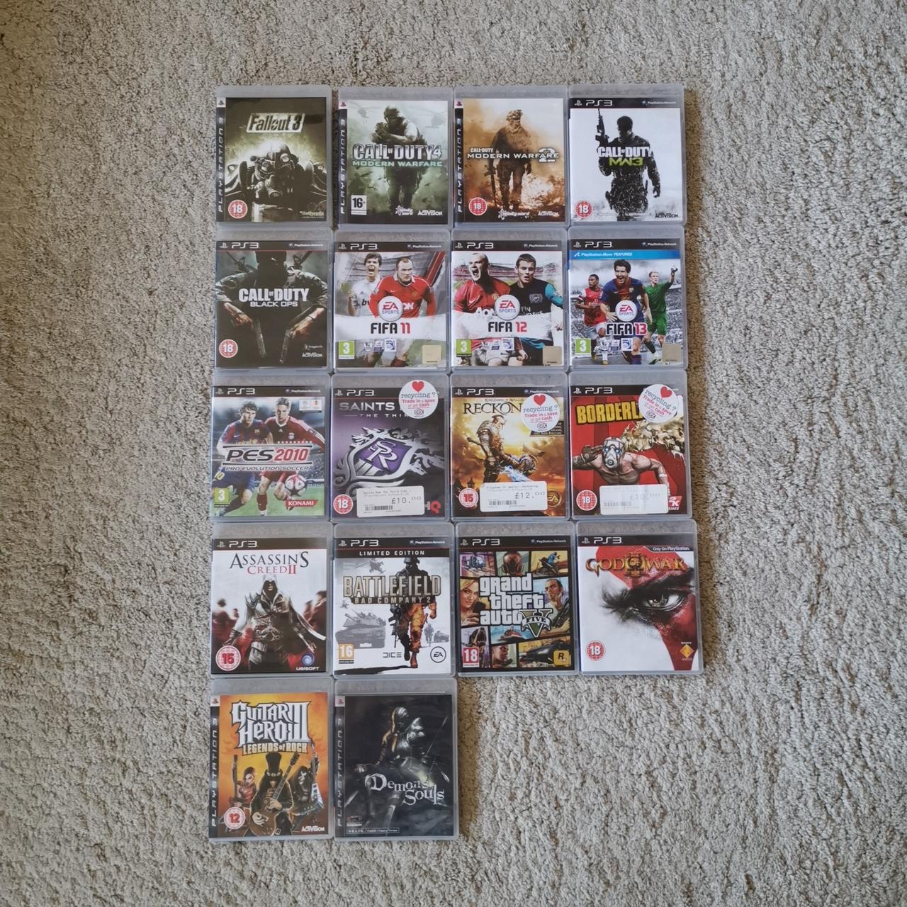 Used PS3 games., Fallout 3, Call of Duty 4 Modern...