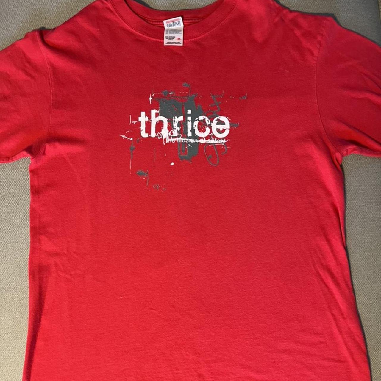 Men's Red and Green Tshirt Depop