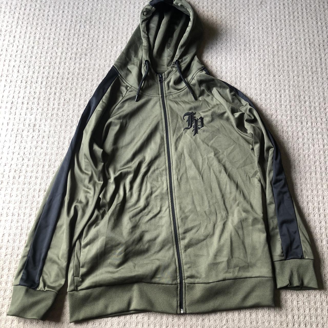 Primark Mens green & black zip hoodie Workout gym... Depop