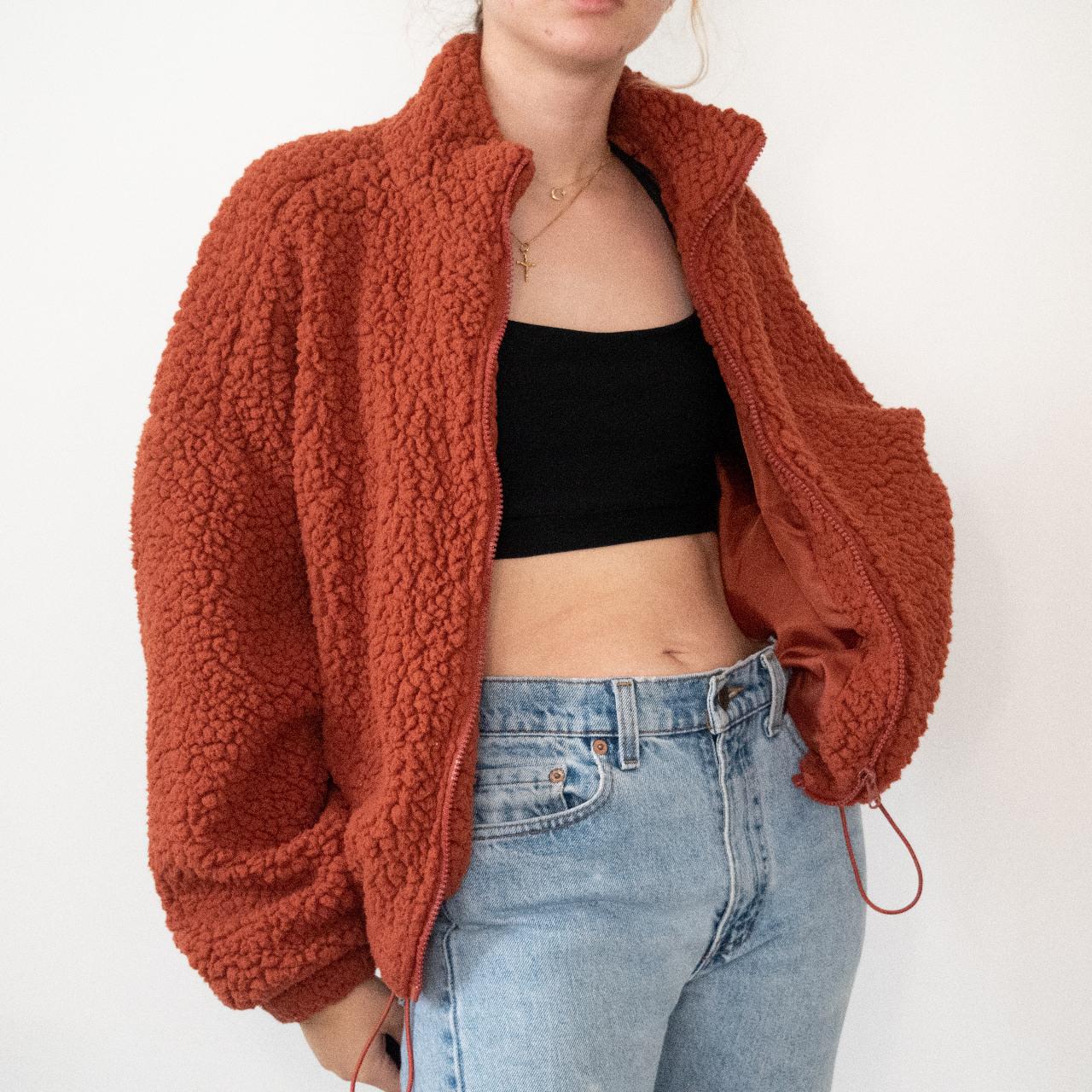 Super adorable burnt orange teddy jacket perfect