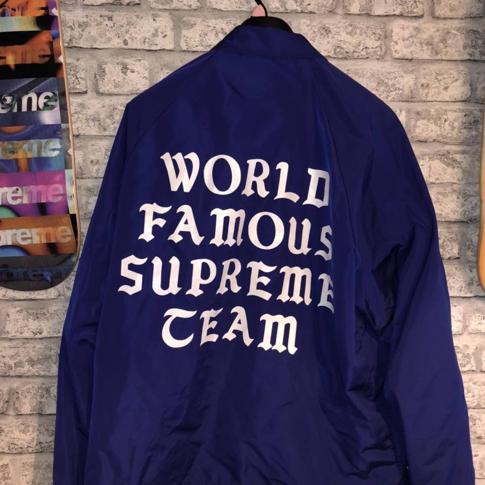 Supreme World Famous Coaches Jacket -Colour dark... - Depop