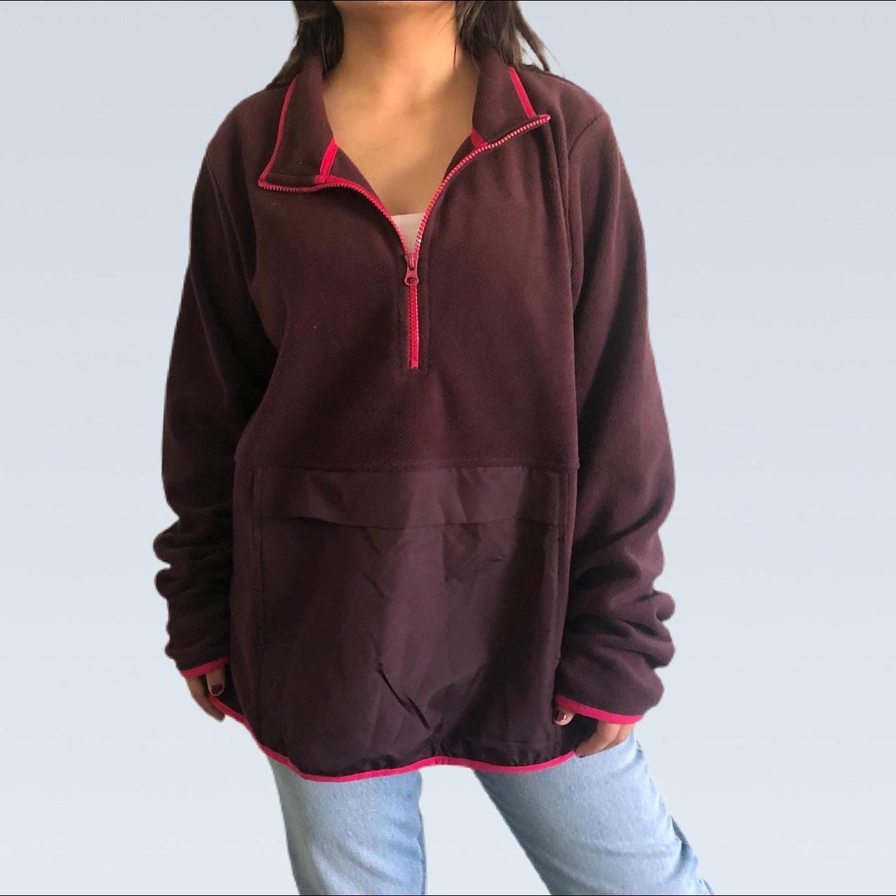American Vintage Women's Burgundy and Pink Sweatshirt (3)