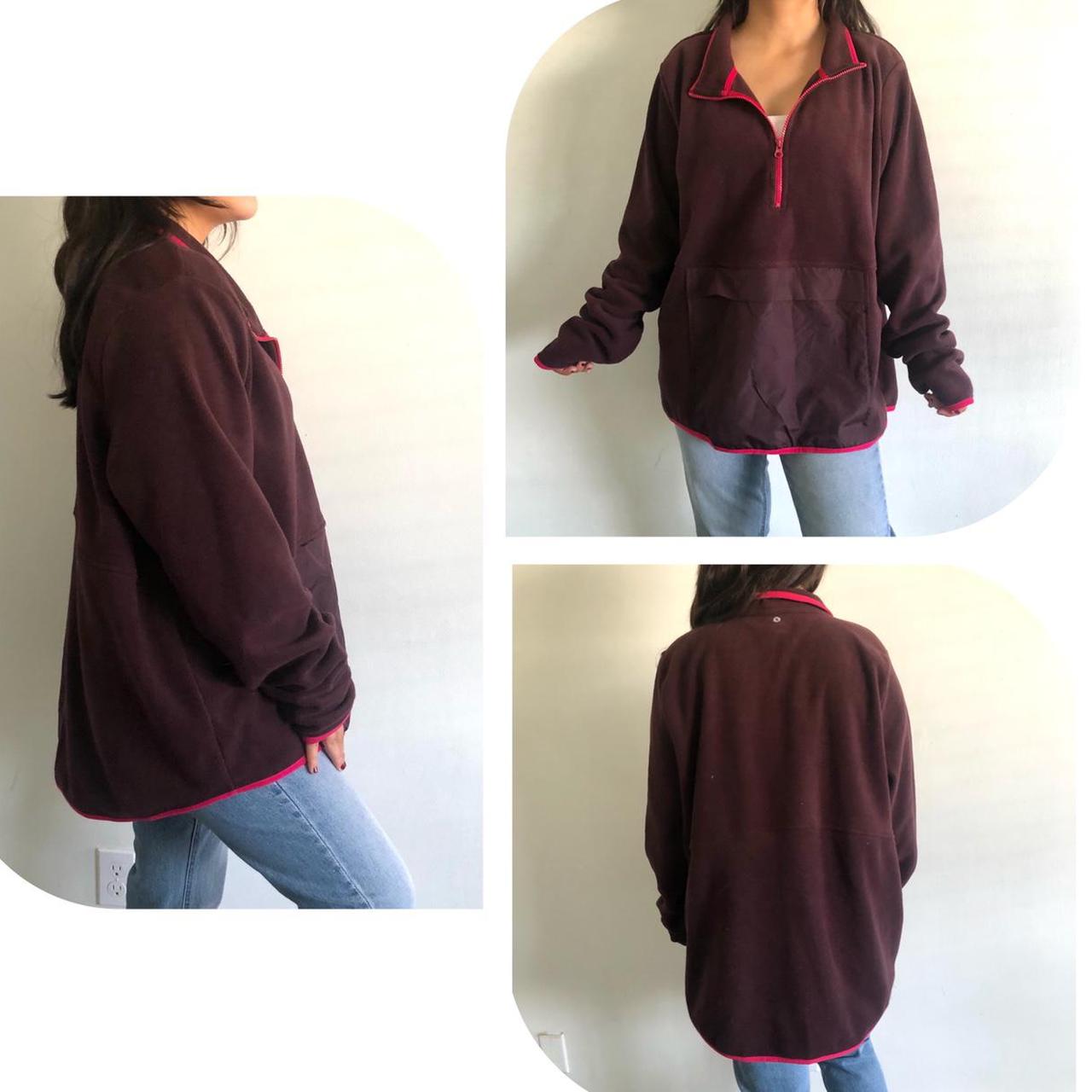 American Vintage Women's Burgundy and Pink Sweatshirt (4)