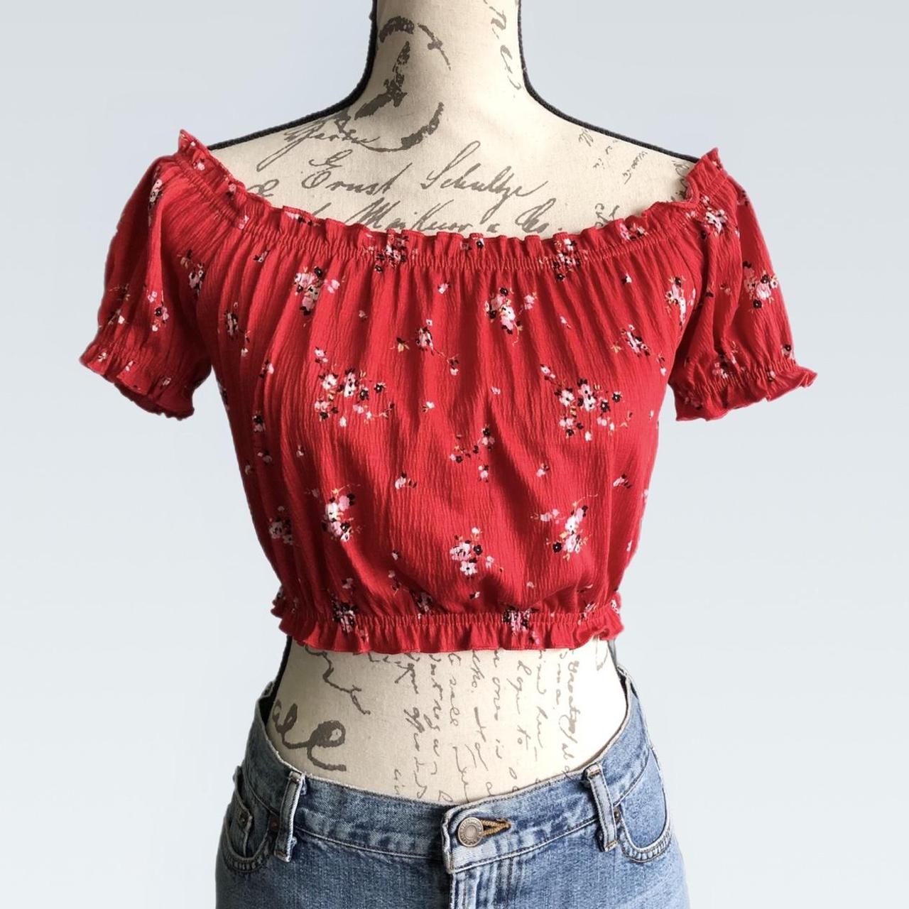 Tops, Tomato Red Lace Crop Top Primarkatmosphere