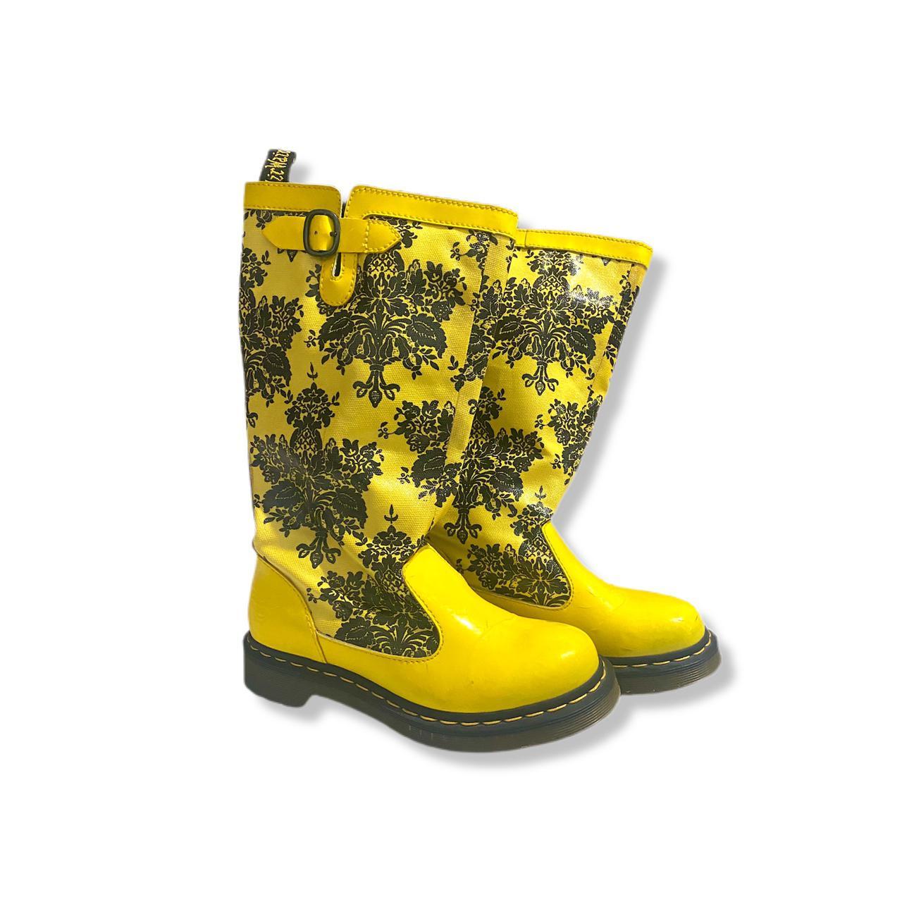 Dr Martens the original yellow baroque printed boots