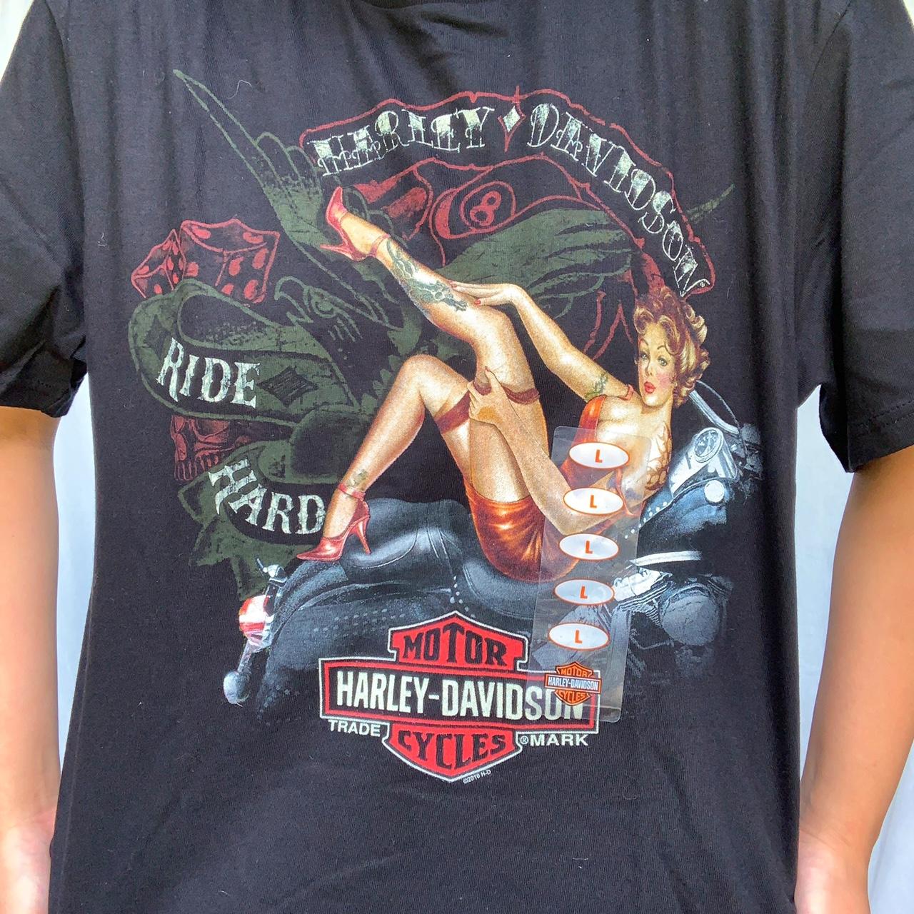 Harley Davidson Tattoo Deadstock Graphic Tee Size... - Depop