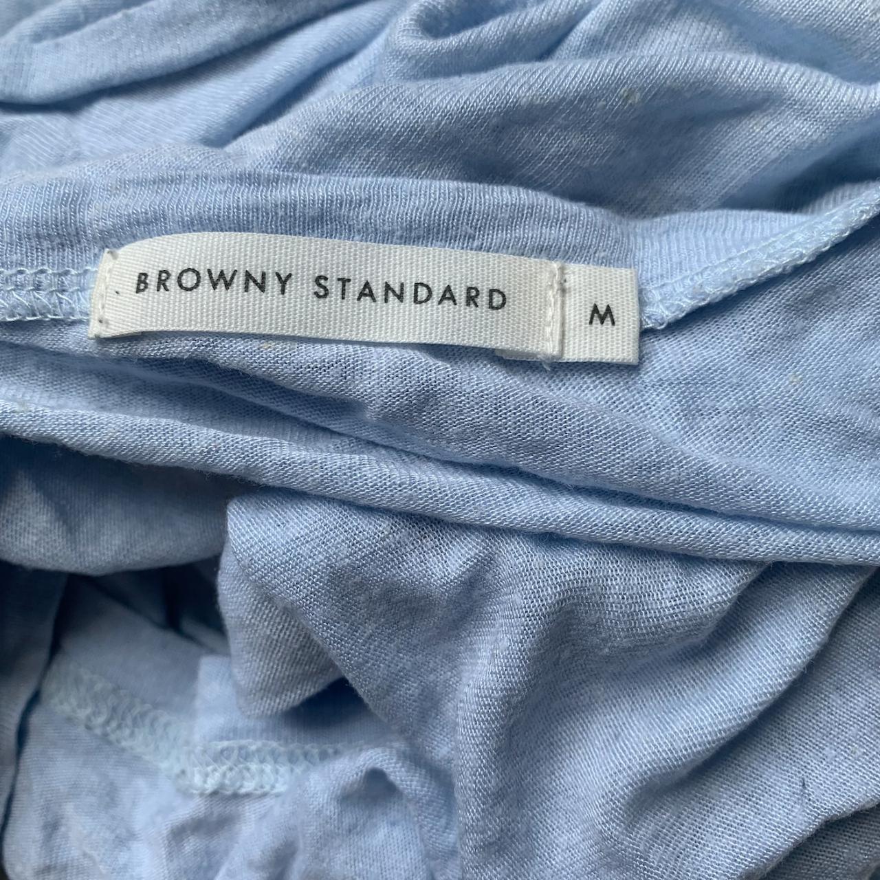 Browny Standard Light Blue Pocket T Shirt Size... - Depop