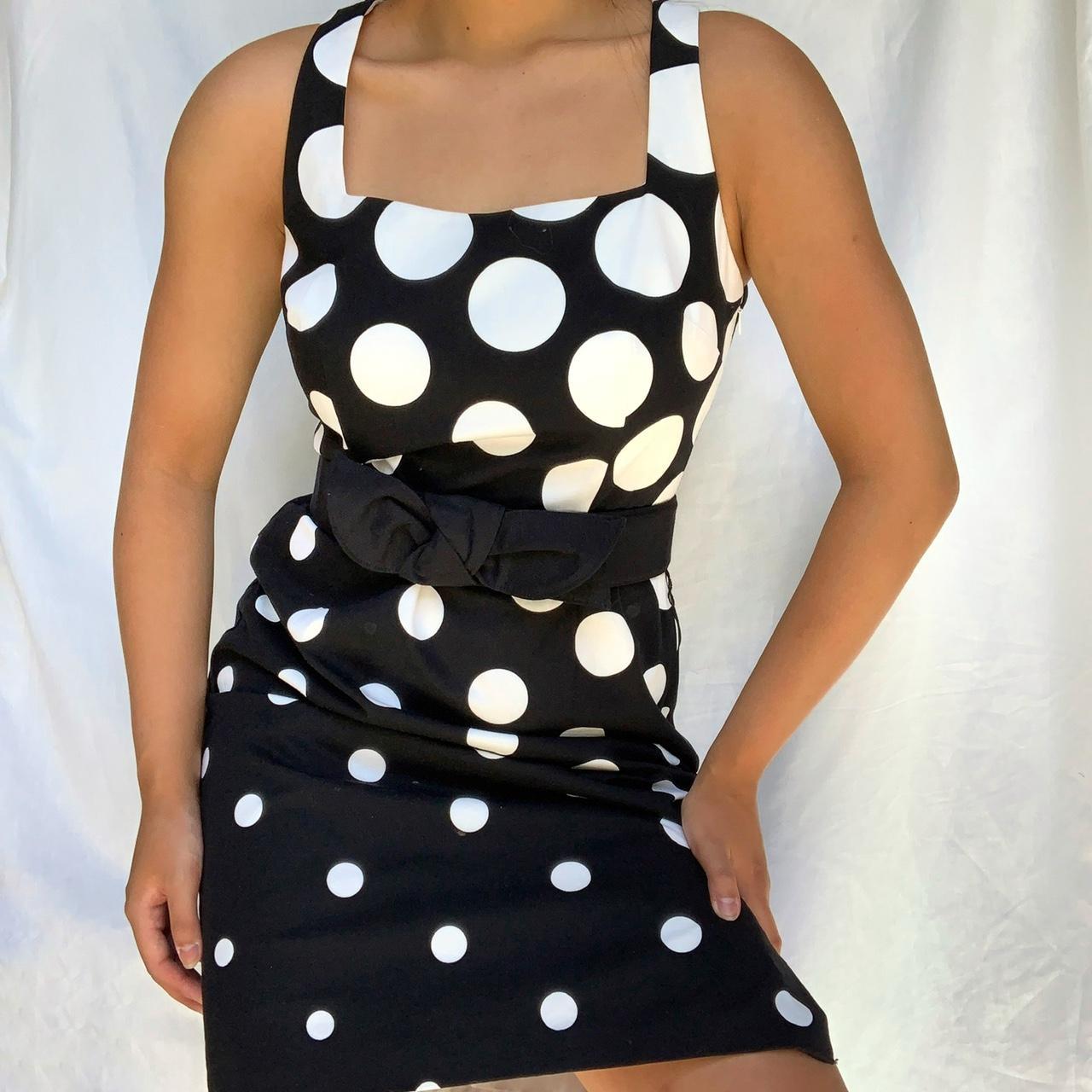 White house black market polka dot dress sale