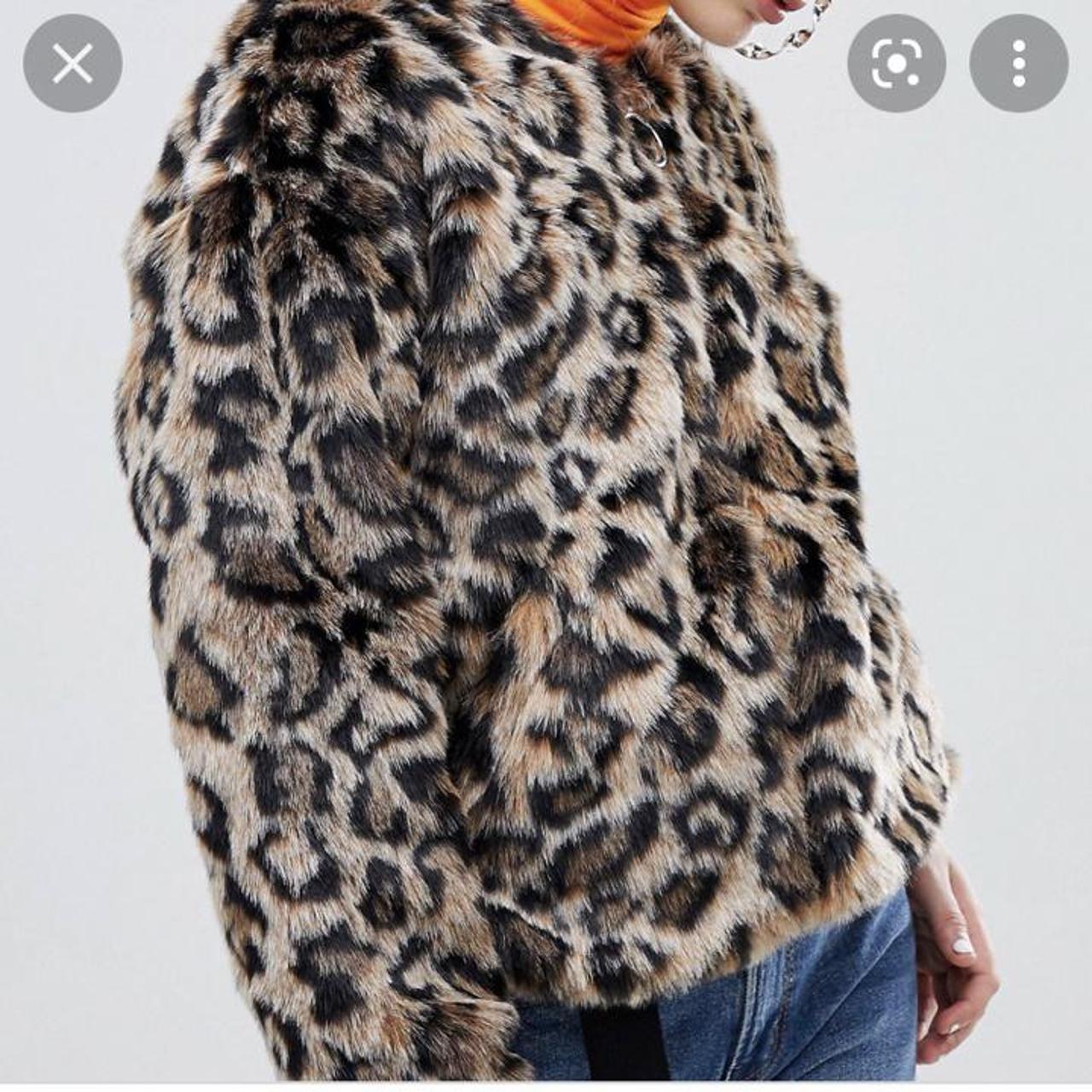 Bershka leopard coat best sale