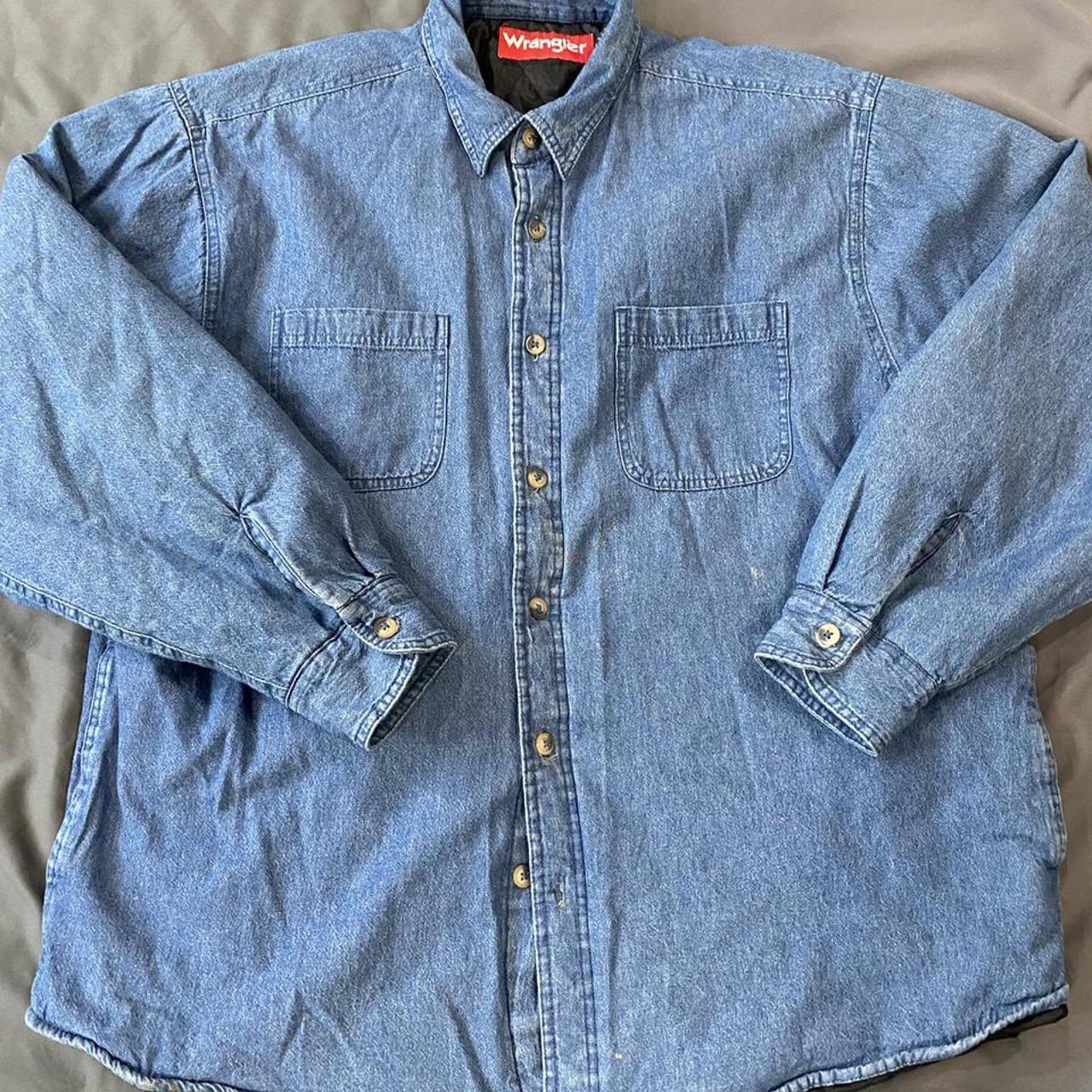 insulated denim shirt