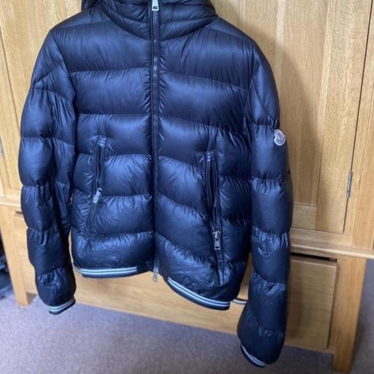 Moncler coat • Size mens small • Black • 8/10... Depop