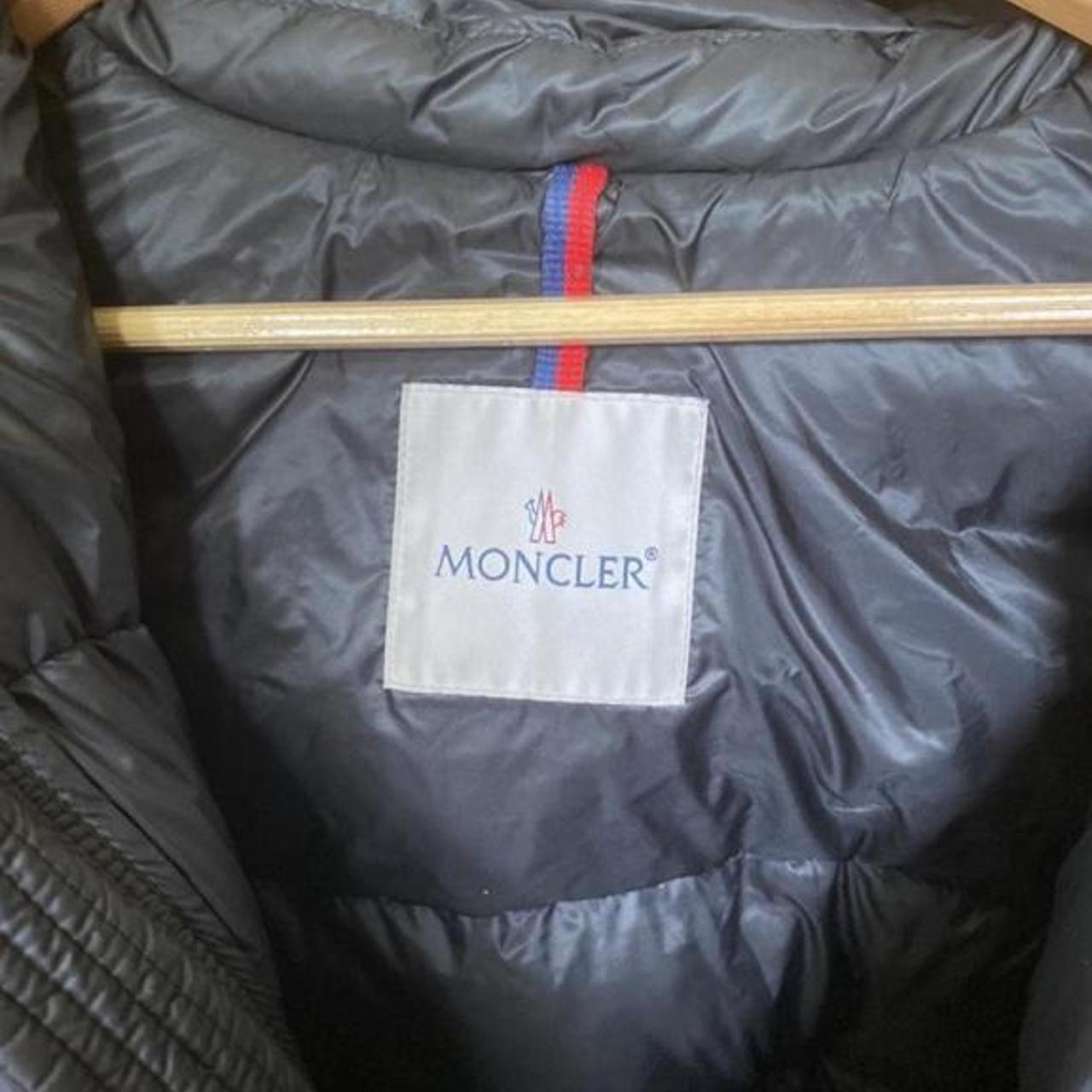 Moncler coat • Size mens small • Black • 8/10... Depop