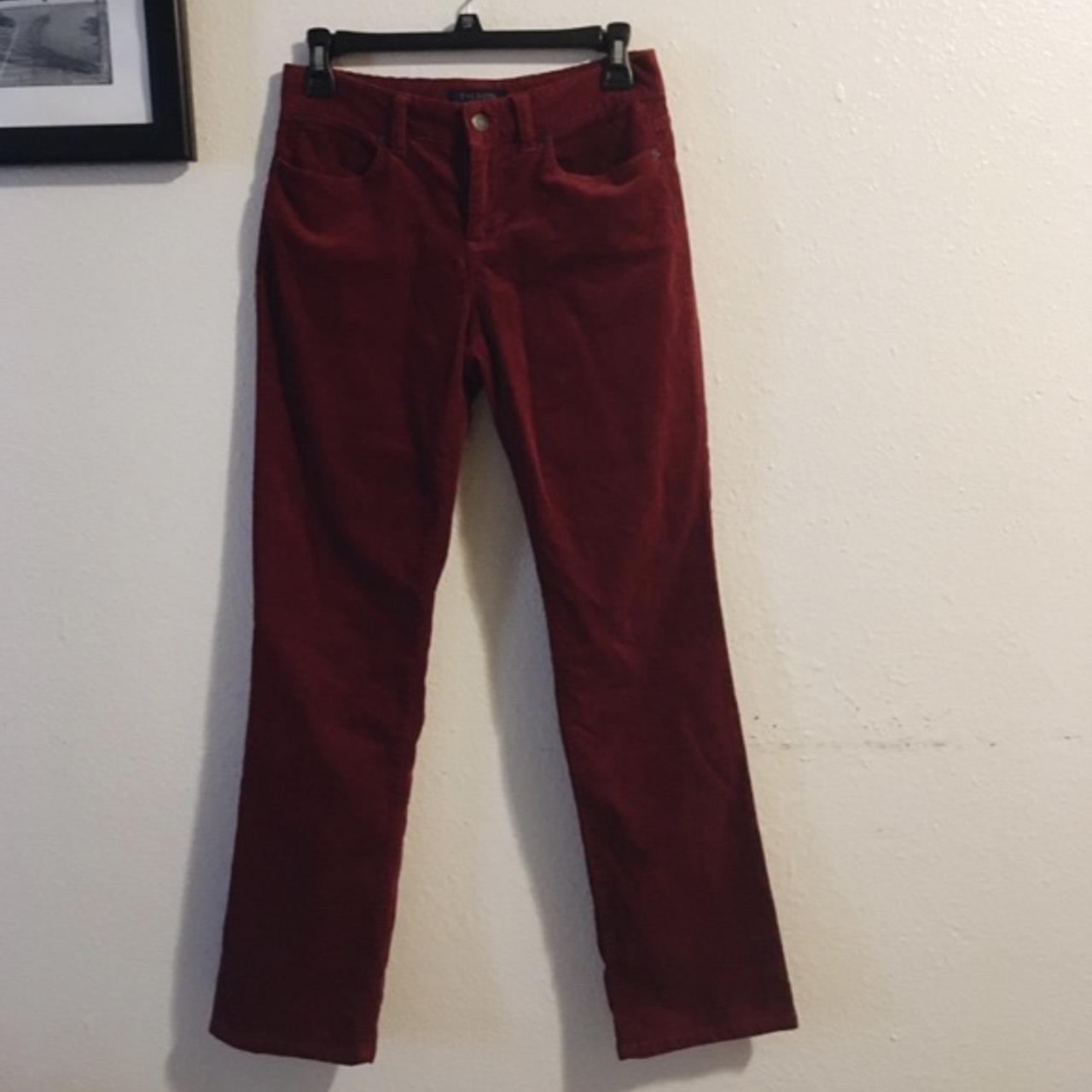 vintage maroon/ burgundy corduroy straight leg... - Depop