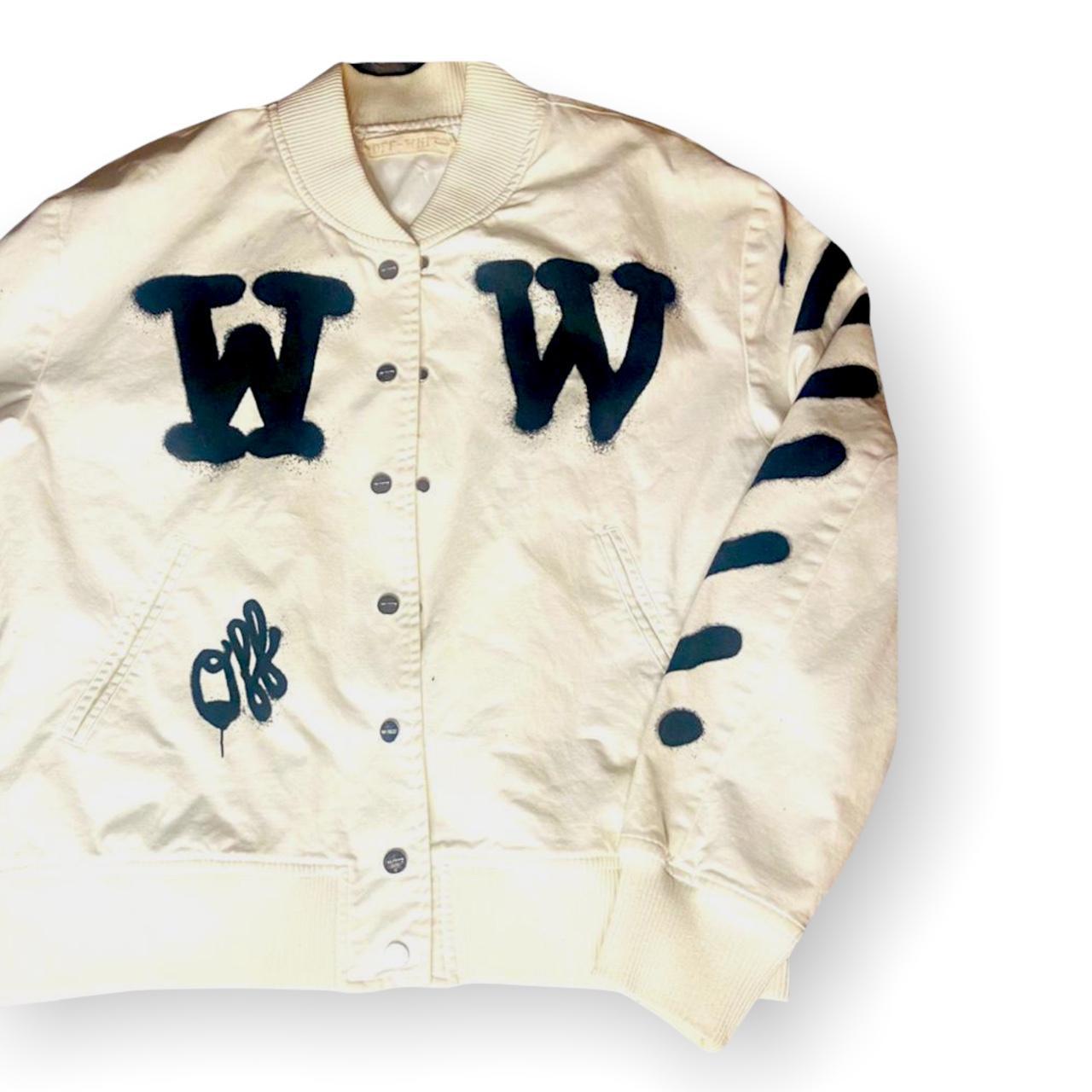Off-White Taipei - re21 women's Off-White™ varsity jacket and new logo  industrial belt. #offwhite #offwhitetaipei