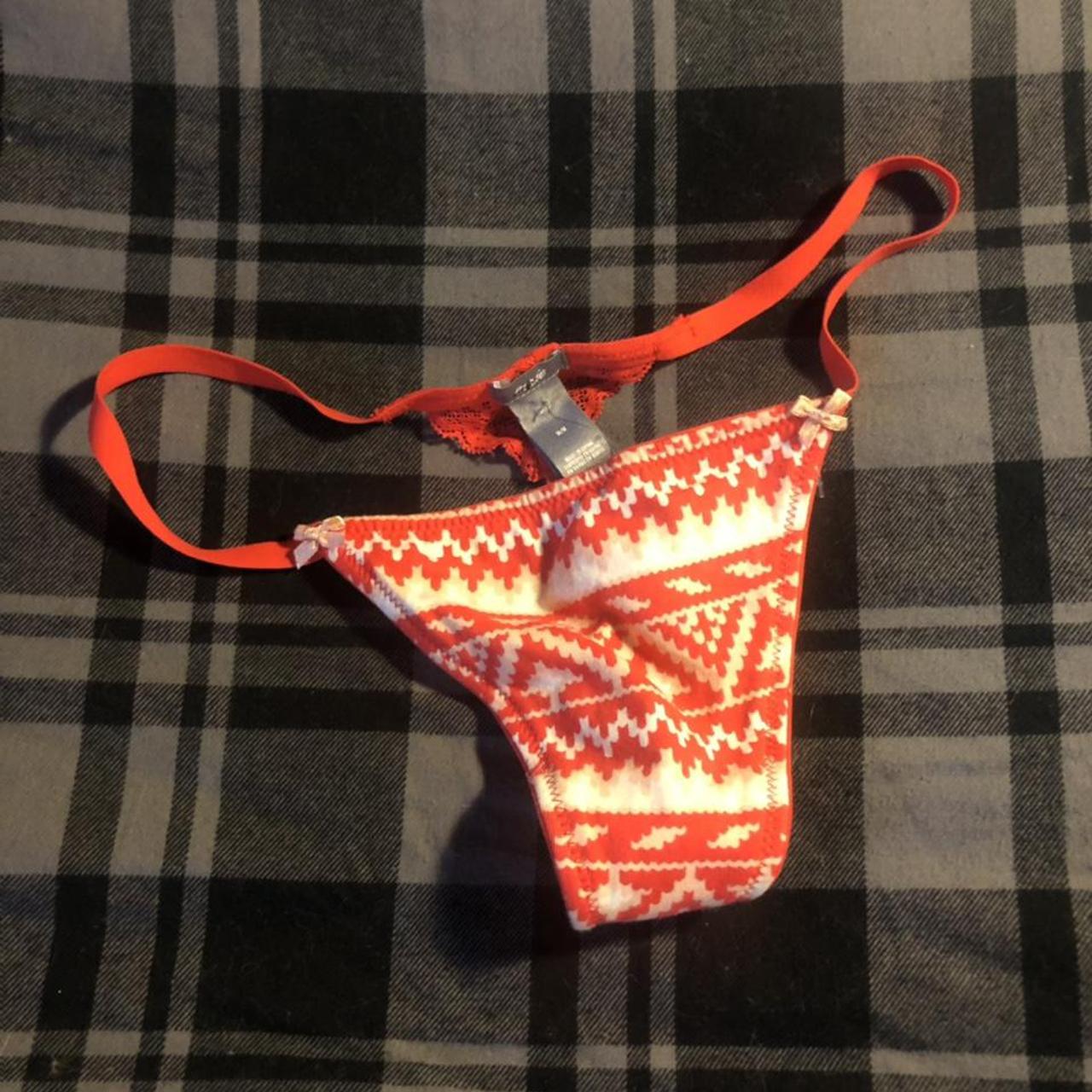 Aerie Women's Red and White Panties