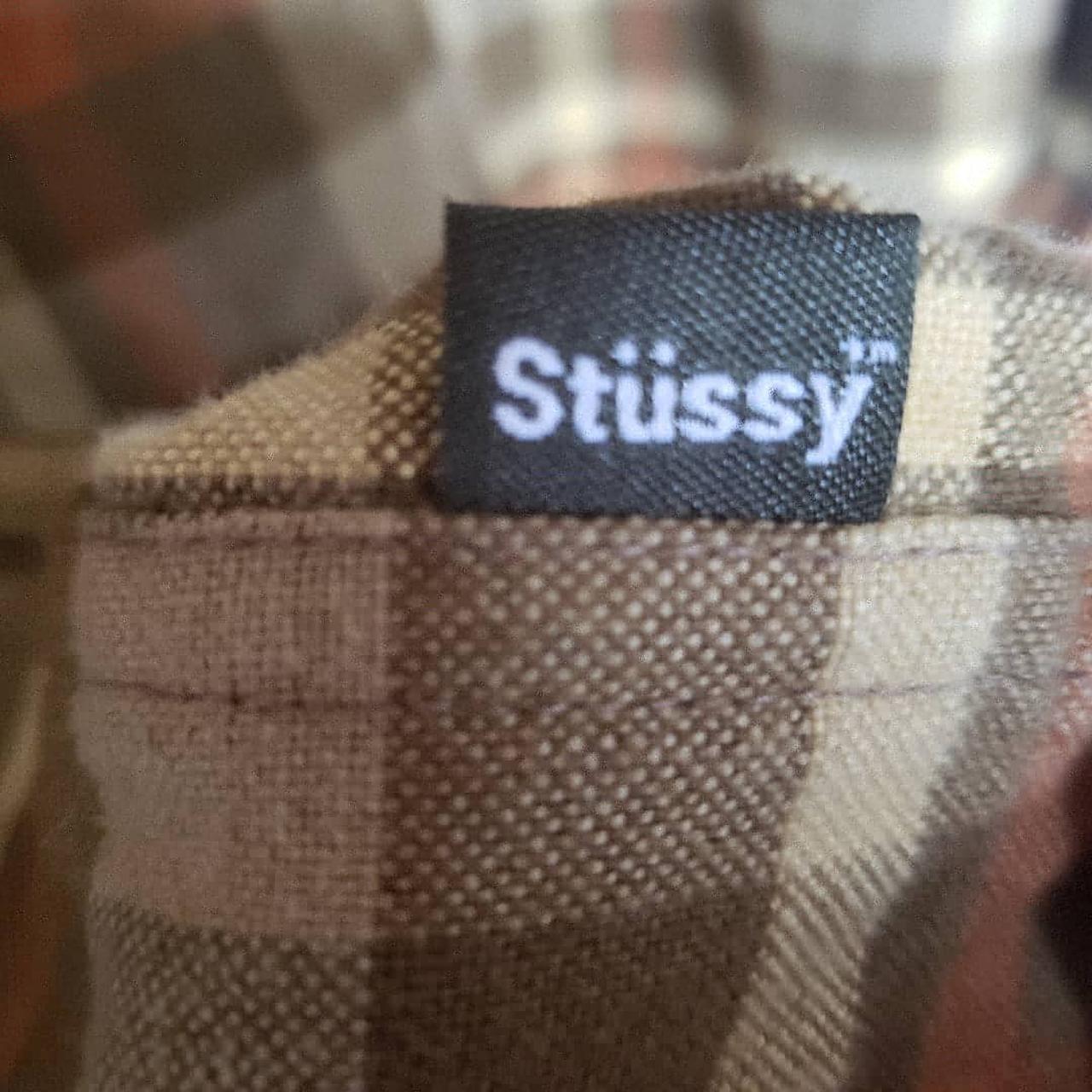 Vintage 90s Stussy Flannel Shirt Sz M $60 Serious... - Depop