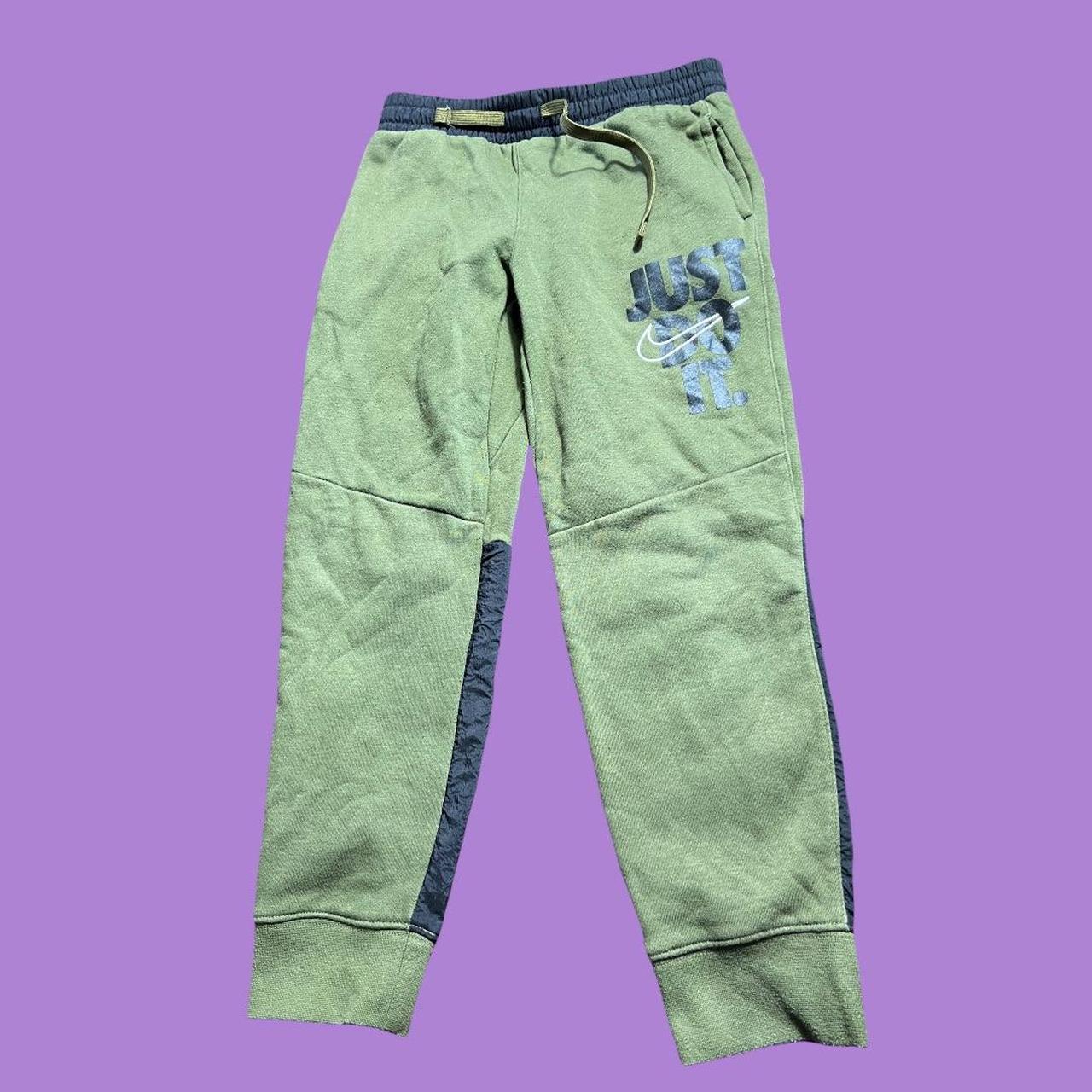 Nike joggers, Dark green and black, White printed... Depop