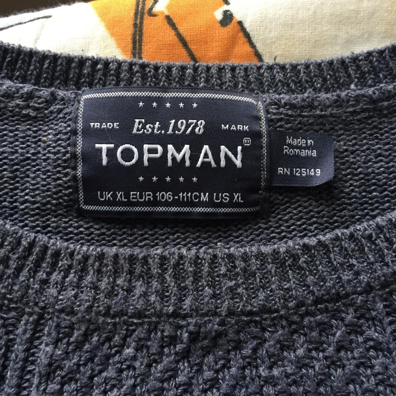 Topman jumper Classic fit Crew neck Textured... - Depop