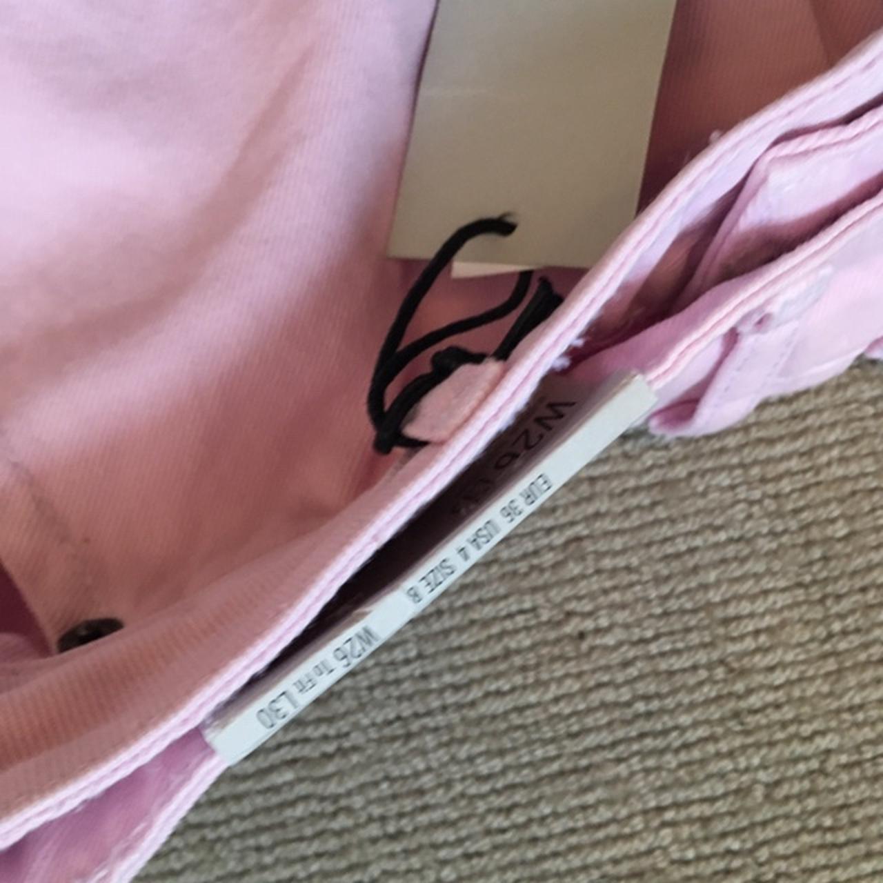 pink cropped flare jeans. Excellent... Depop