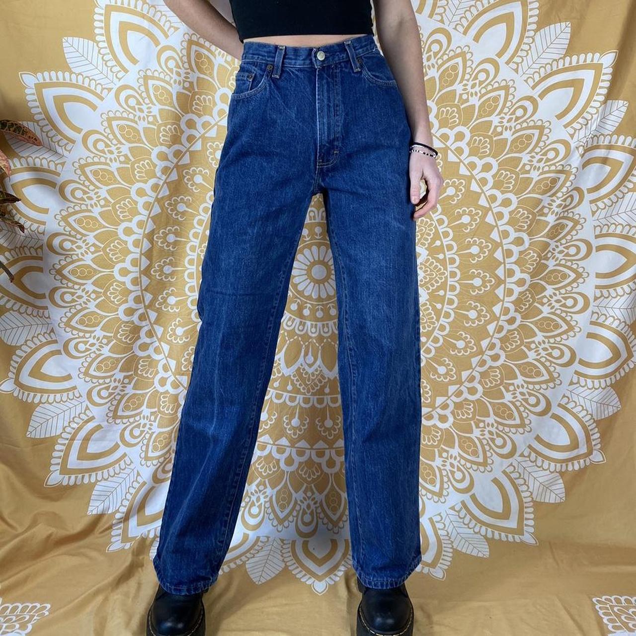 Dark washed mom store jeans