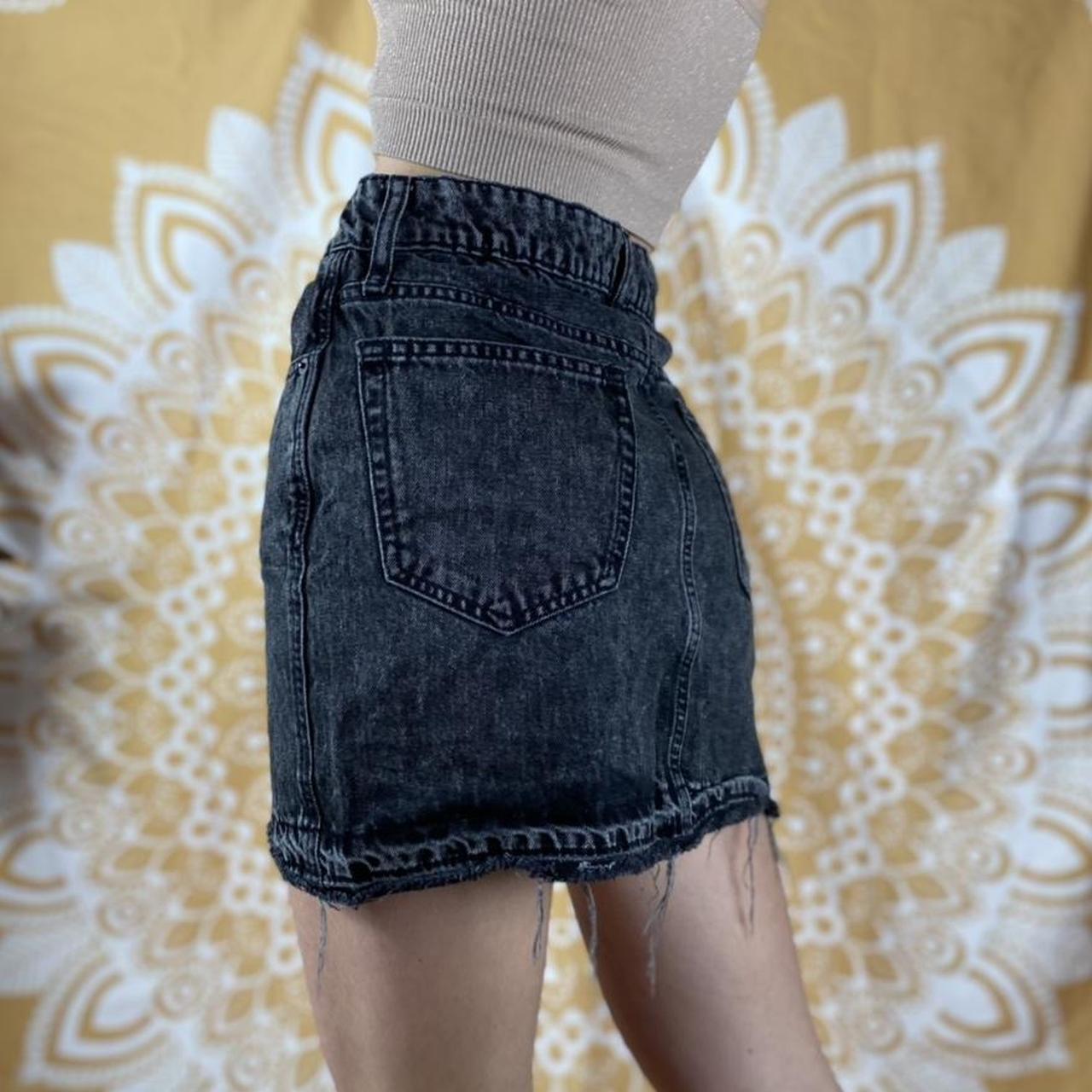 Black denim cheap skirt gap