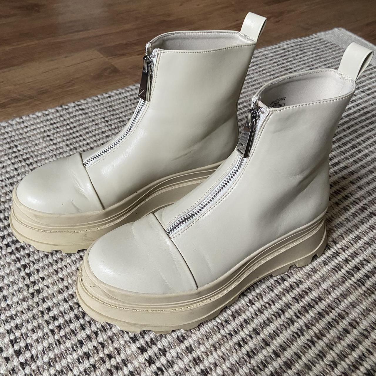 zara front zip boots