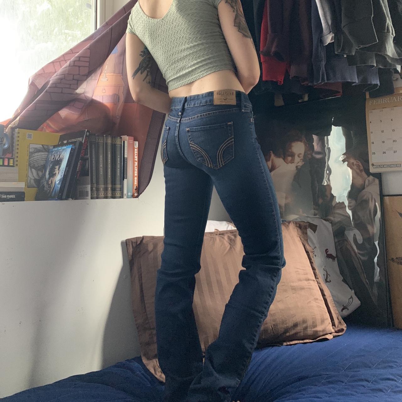 Hollister navy/blue Skinny Jeans (not super skinny,... Depop